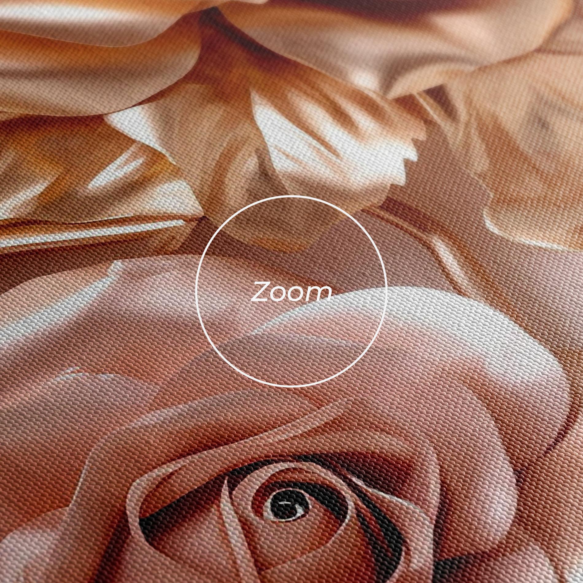 Tablou Canvas Pink Golden Roses mockup 3
