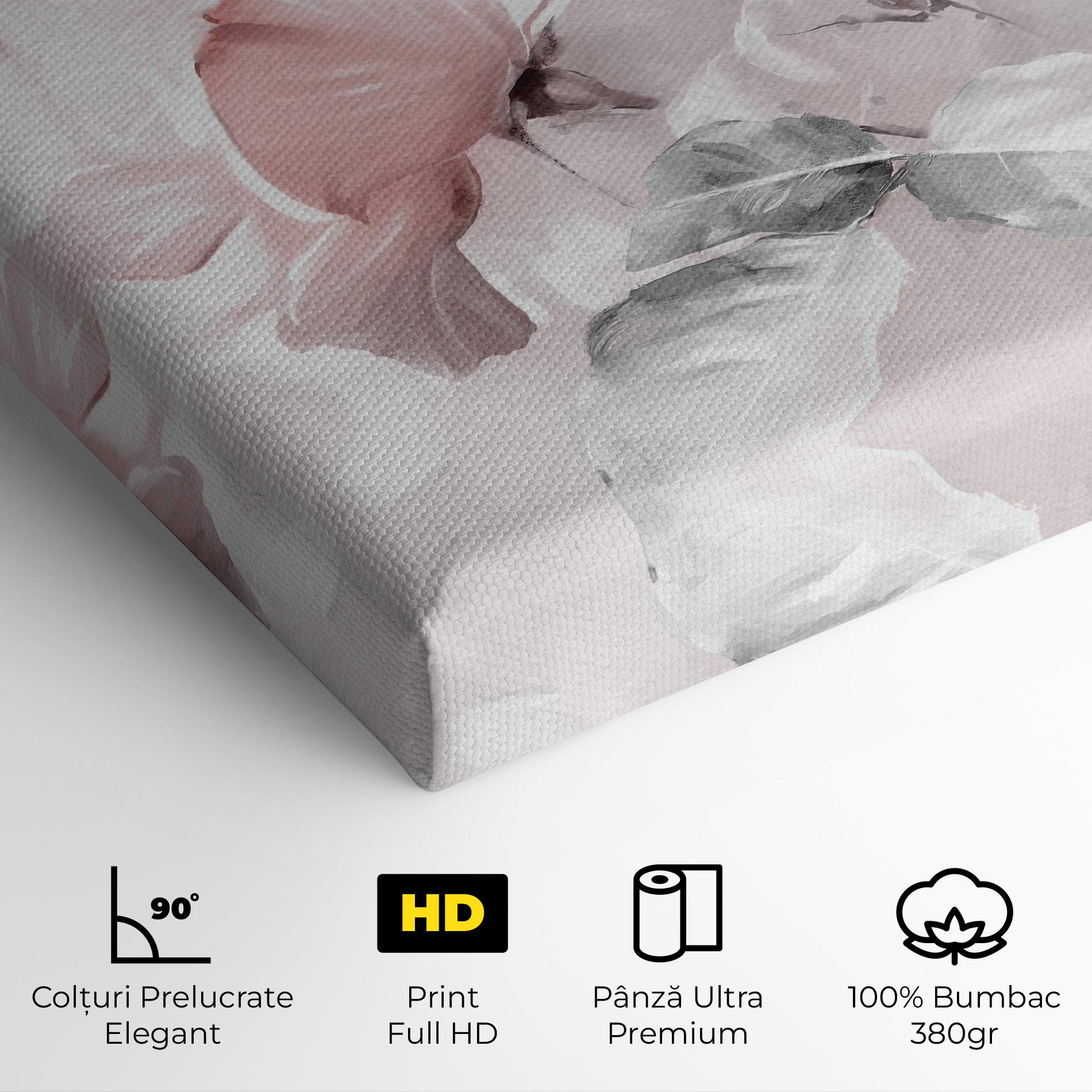 Tablou Canvas Abstract Pink Flowers mockup 4