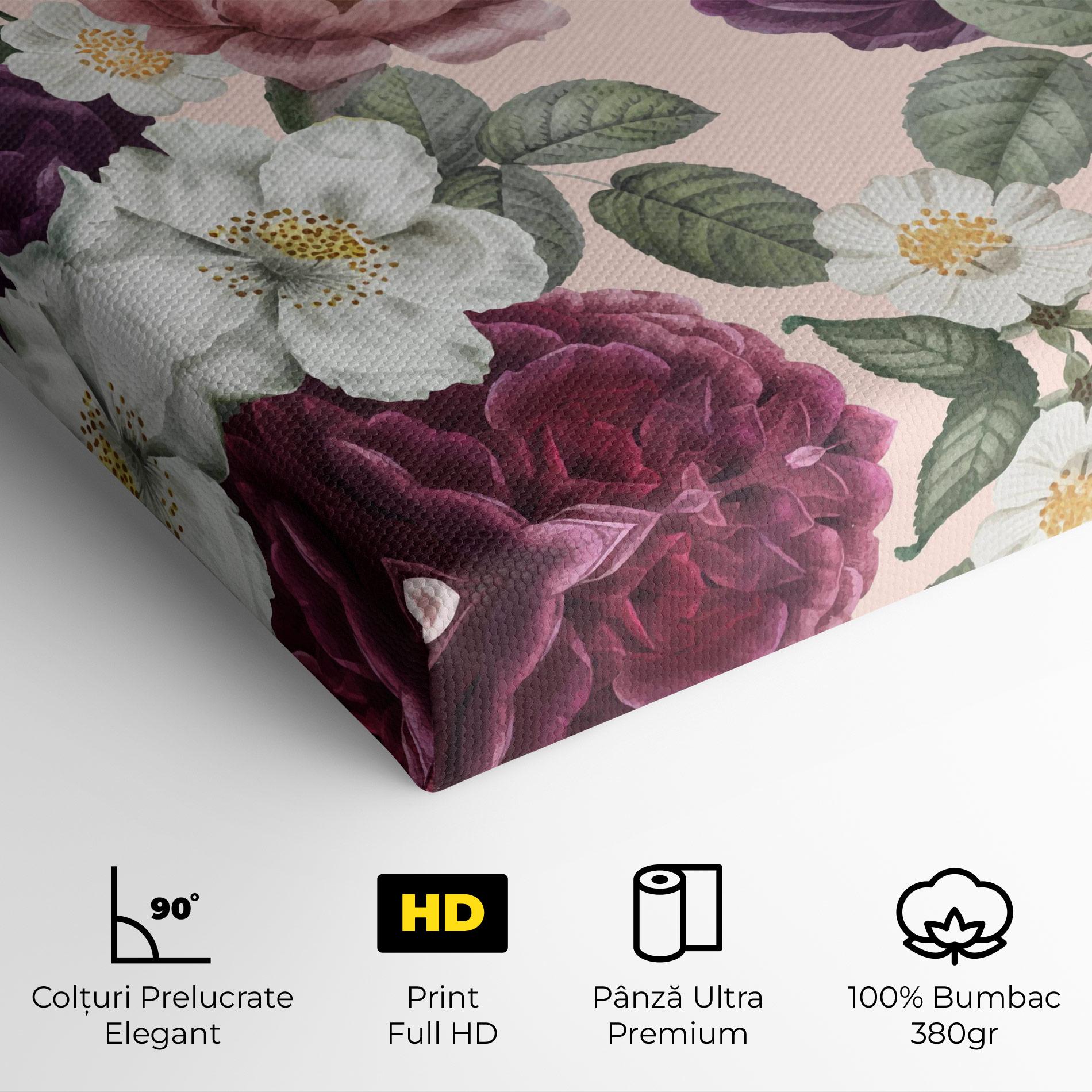 Tablou Canvas Amestec Flori mockup 4