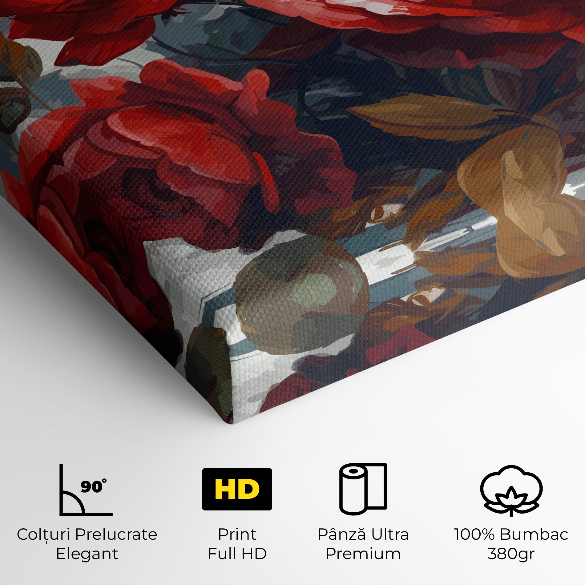 Tablou Canvas Beautiful Red Roses mockup 4