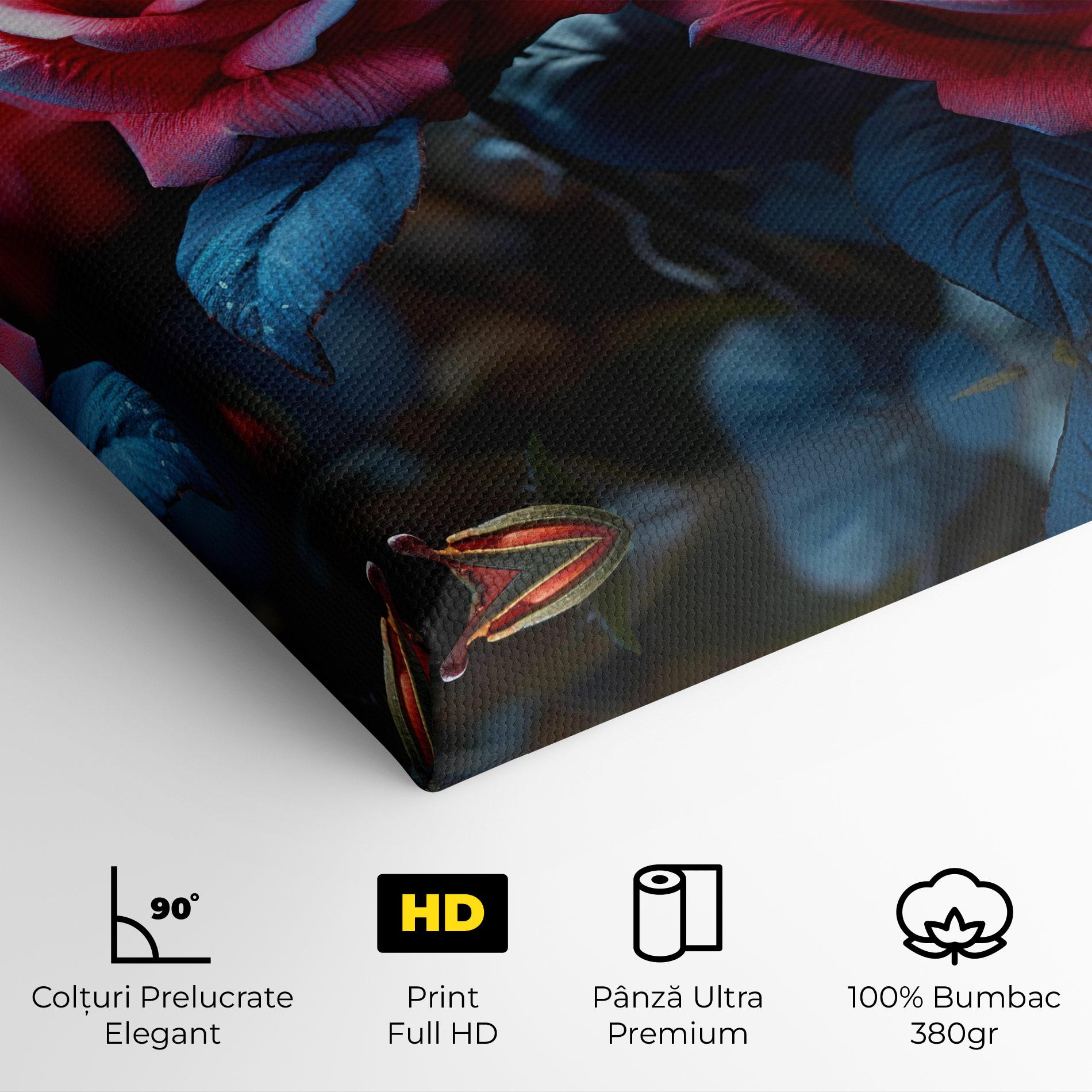 Tablou Canvas Dark Pink Rose mockup 4