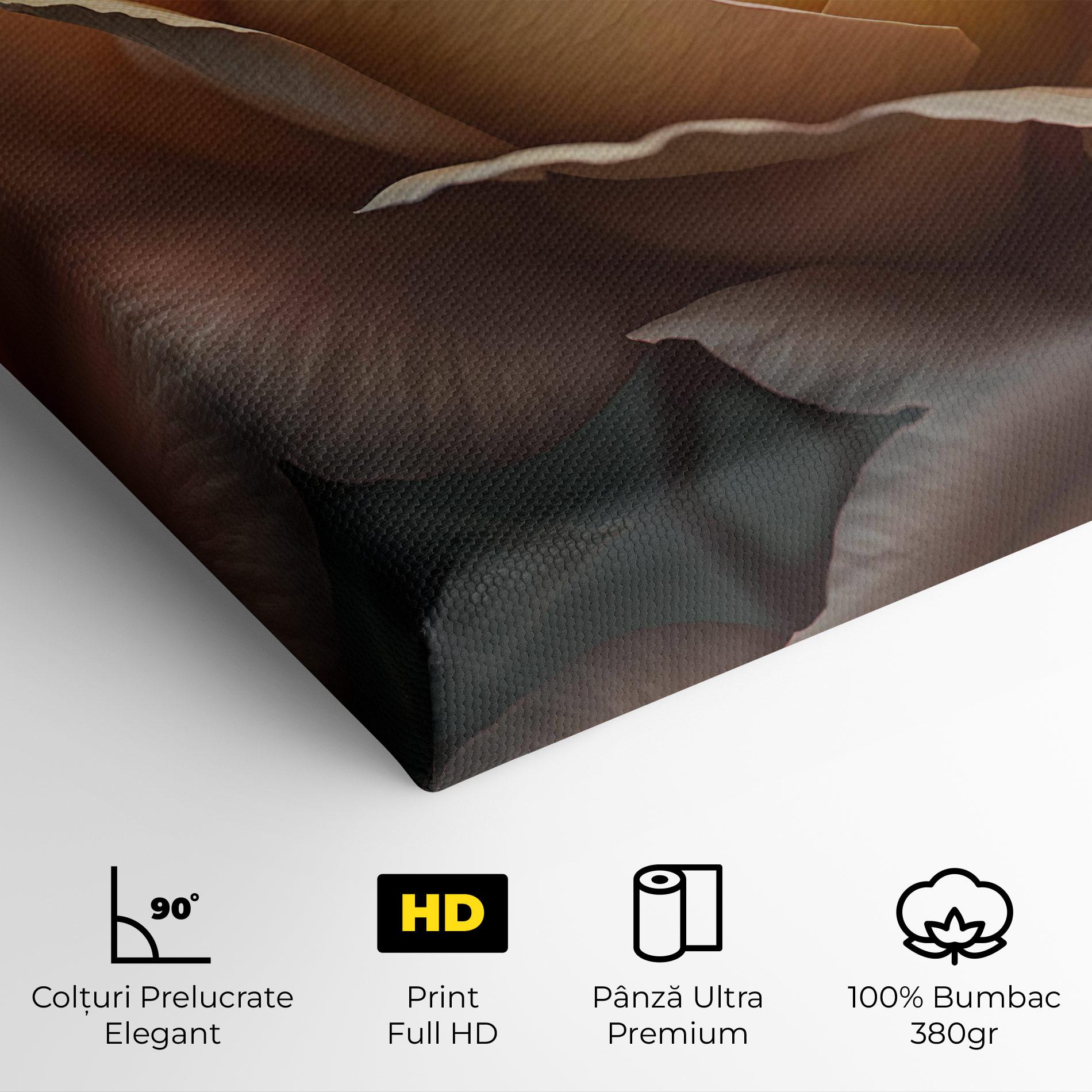 Tablou Canvas Light Orange Rose Close Up mockup 4