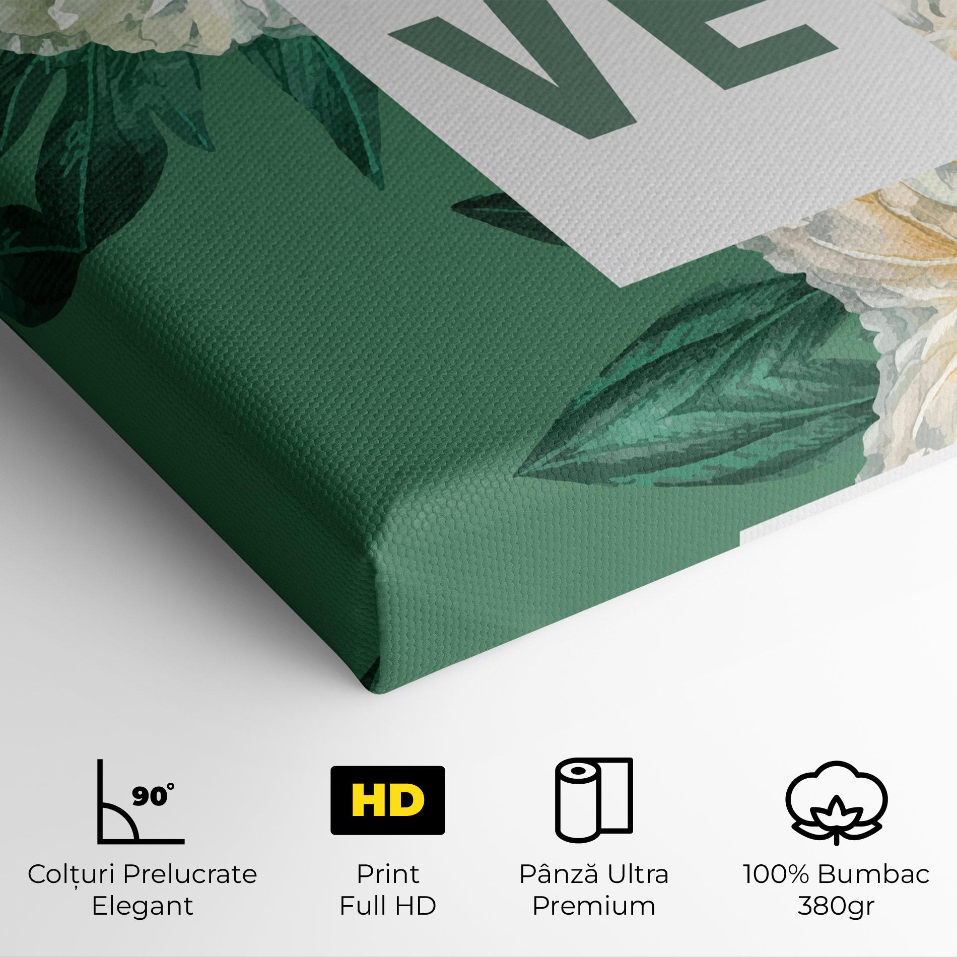 Tablou Canvas Love Green Rose mockup 4