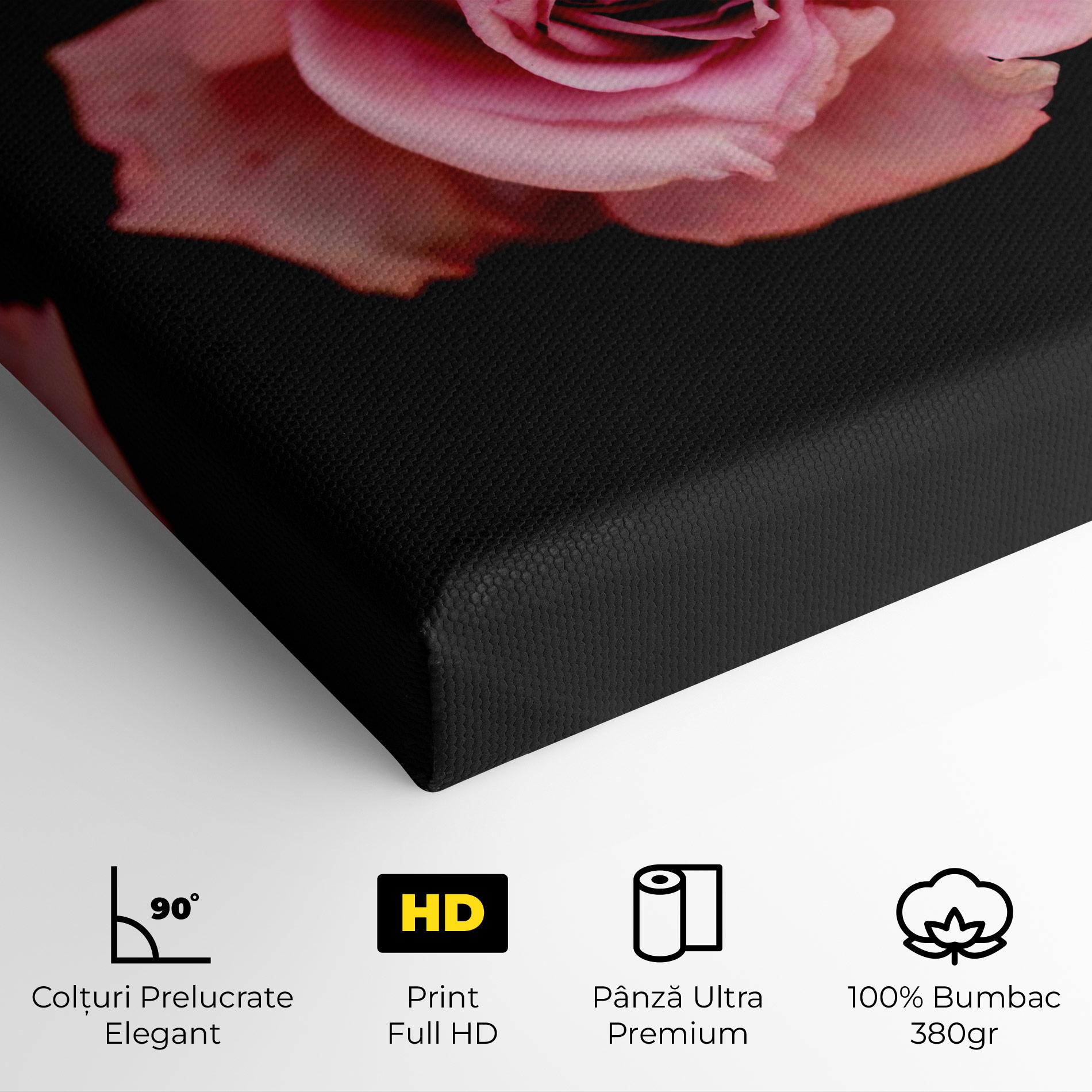 Tablou Canvas Opened Pink Rose mockup 4