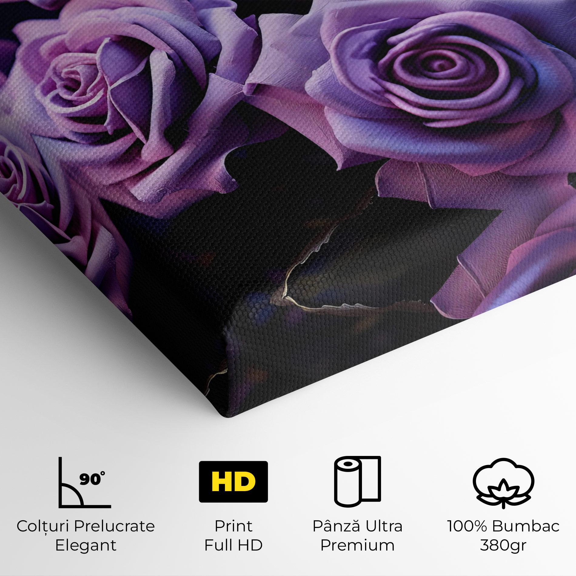 Tablou Canvas Pastel Purple Rose mockup 4