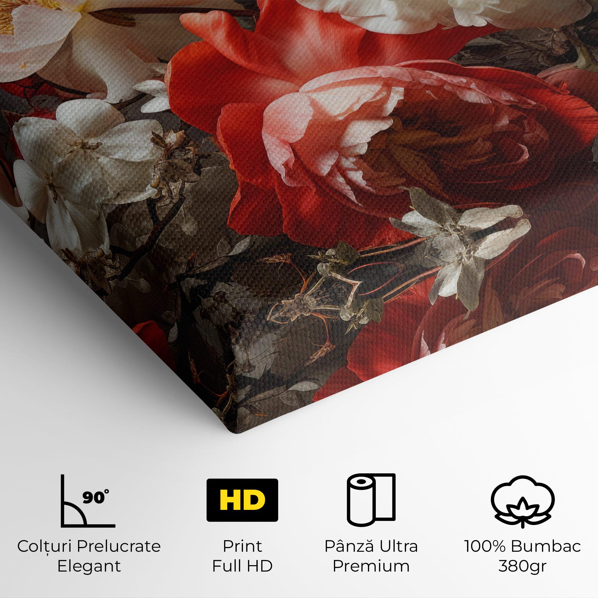 Tablou Canvas White Red Roses mockup 4