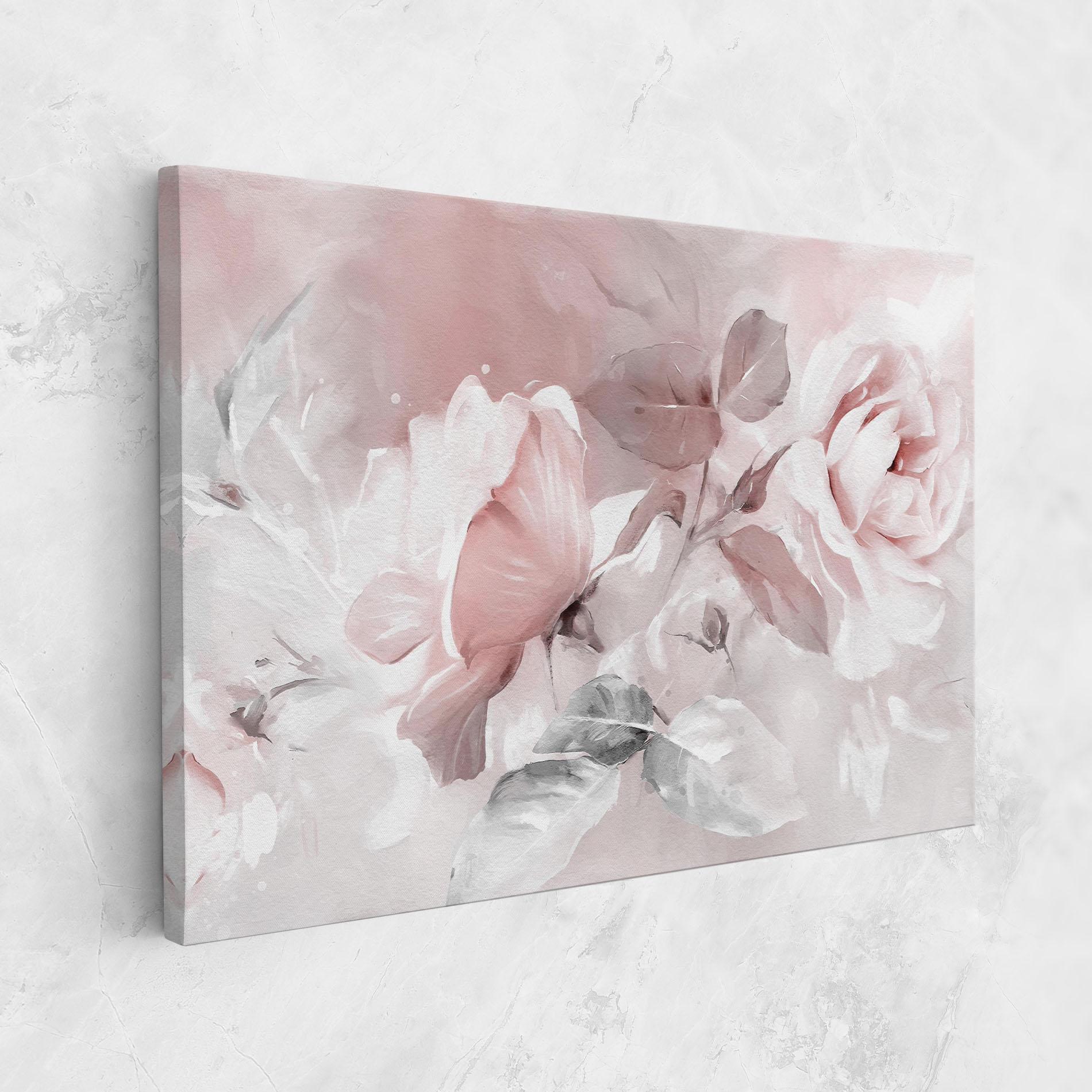 Tablou Canvas Abstract Pink Flowers mockup 1