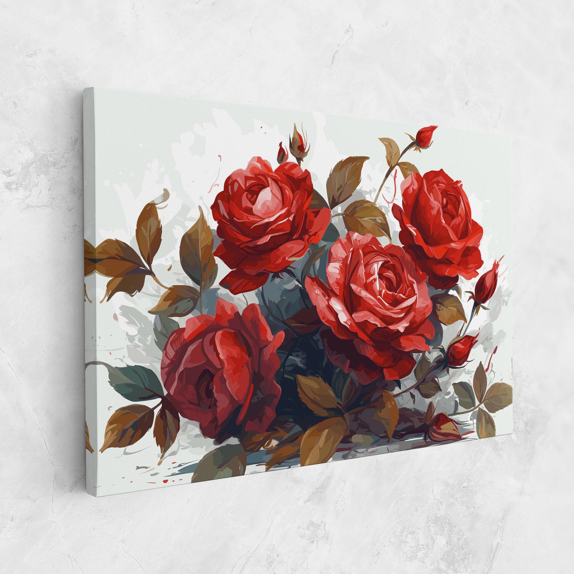 Tablou Canvas Beautiful Red Roses mockup 1