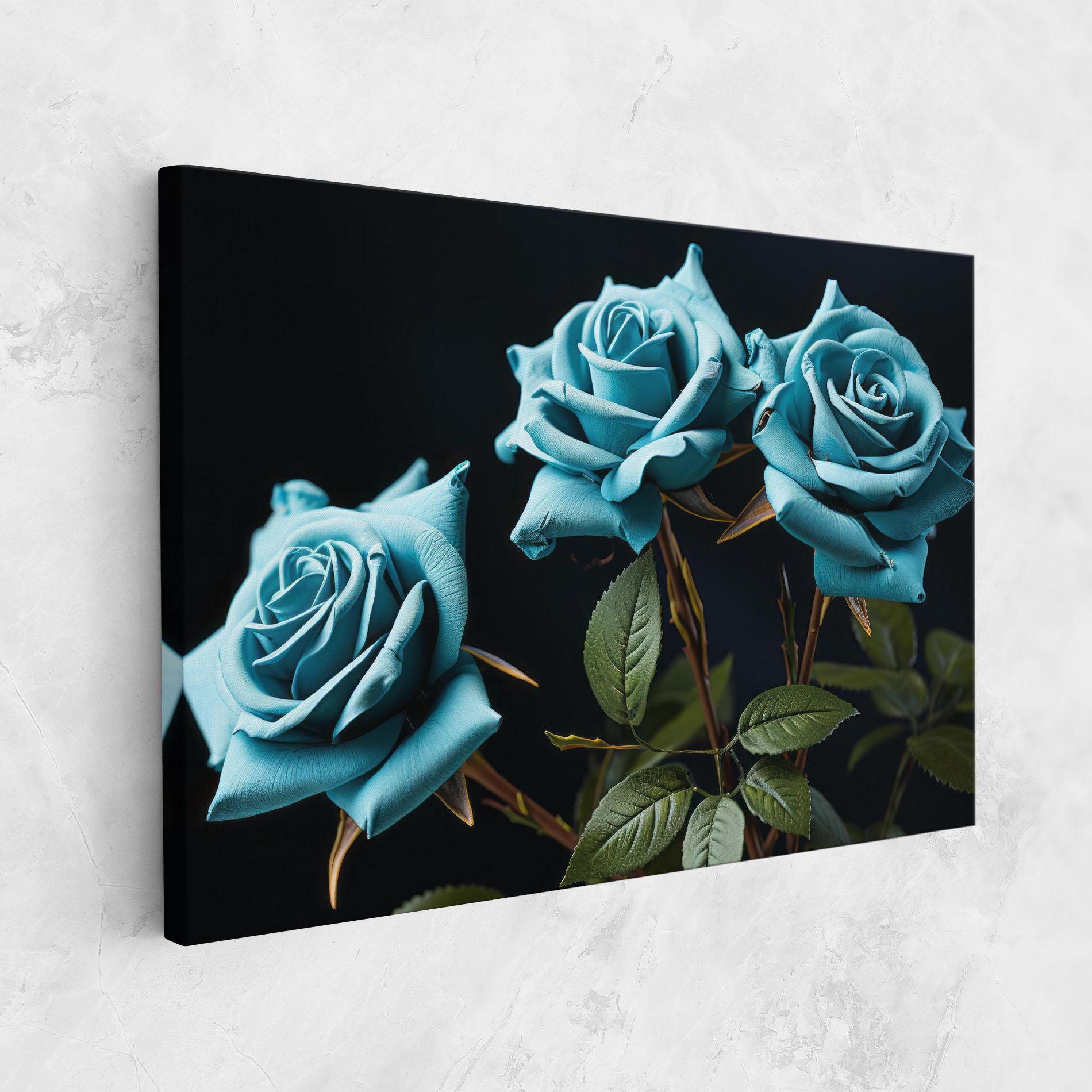 Tablou Canvas Blue Roses mockup 1