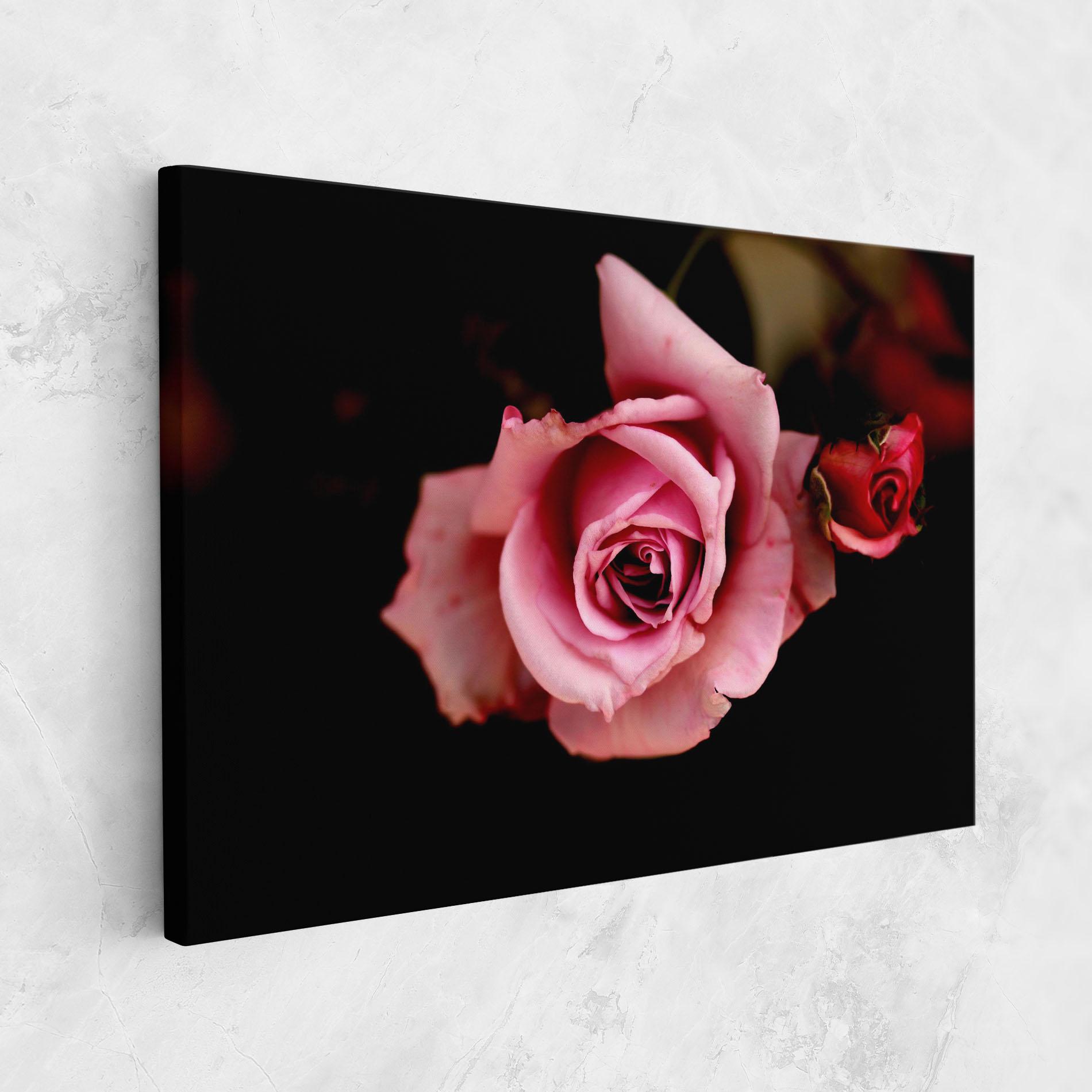 Tablou Canvas Opened Pink Rose mockup 1