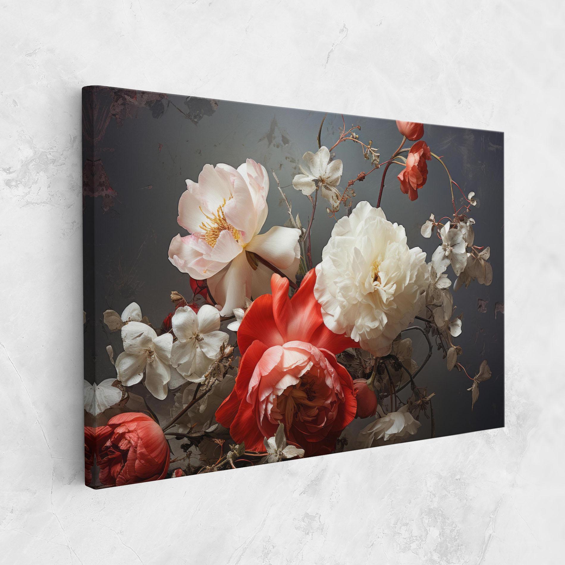 Tablou Canvas White Red Roses mockup 1