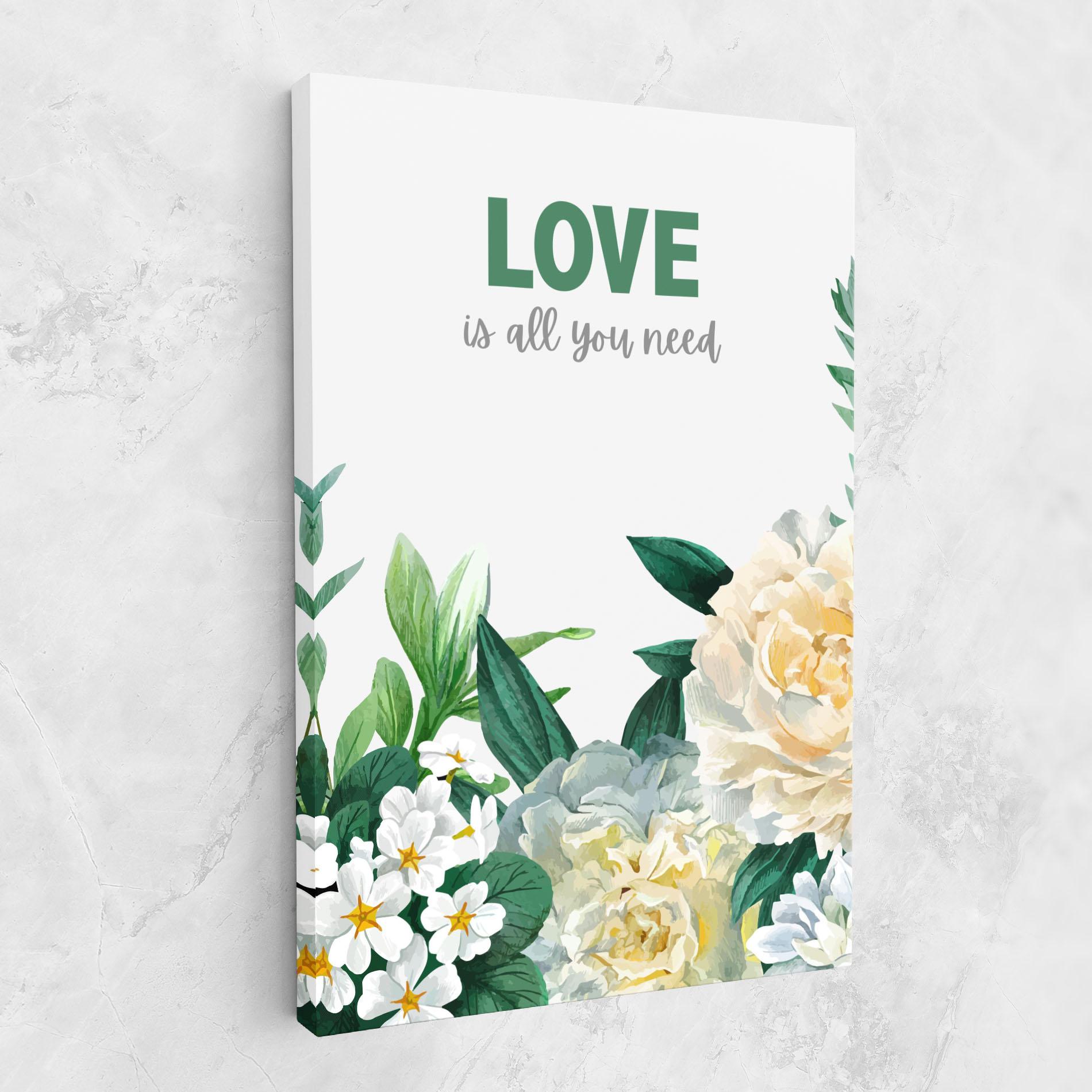 Tablou Canvas Green Rose Love mockup 1