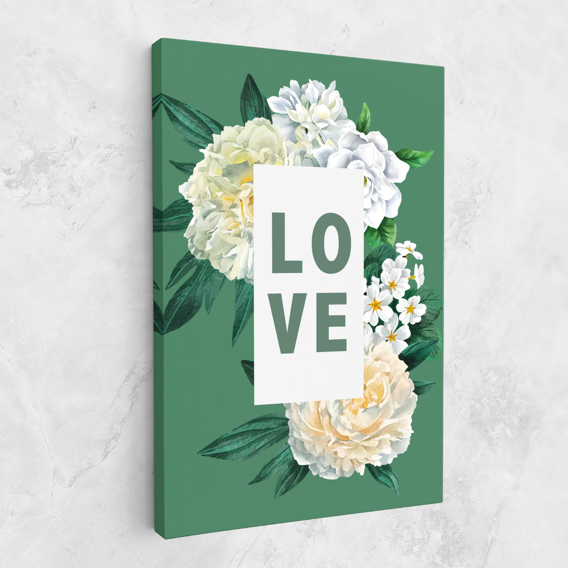 Tablou Canvas Love Green Rose mockup 1