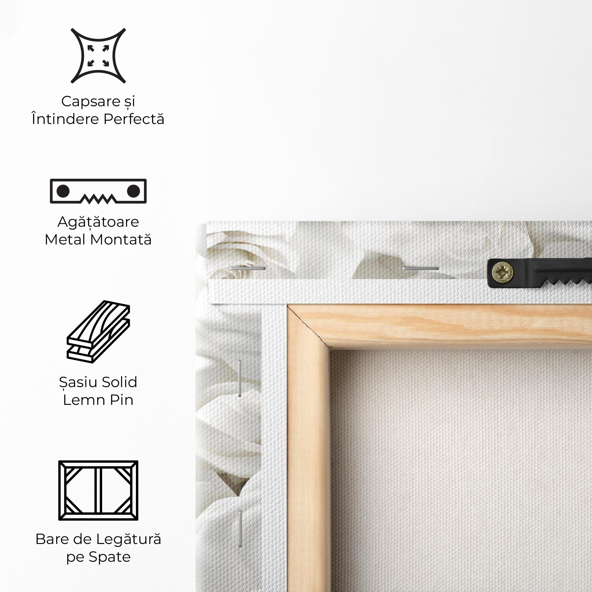 Tablou Canvas 3d White Roses mockup 5