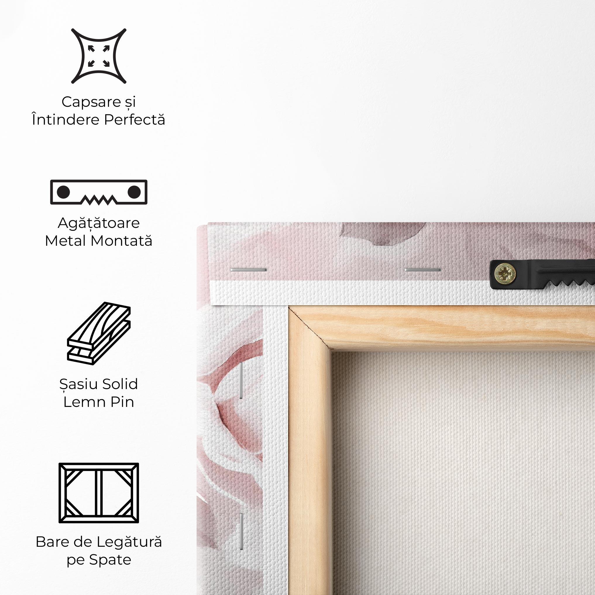 Tablou Canvas Abstract Pink Flowers mockup 5