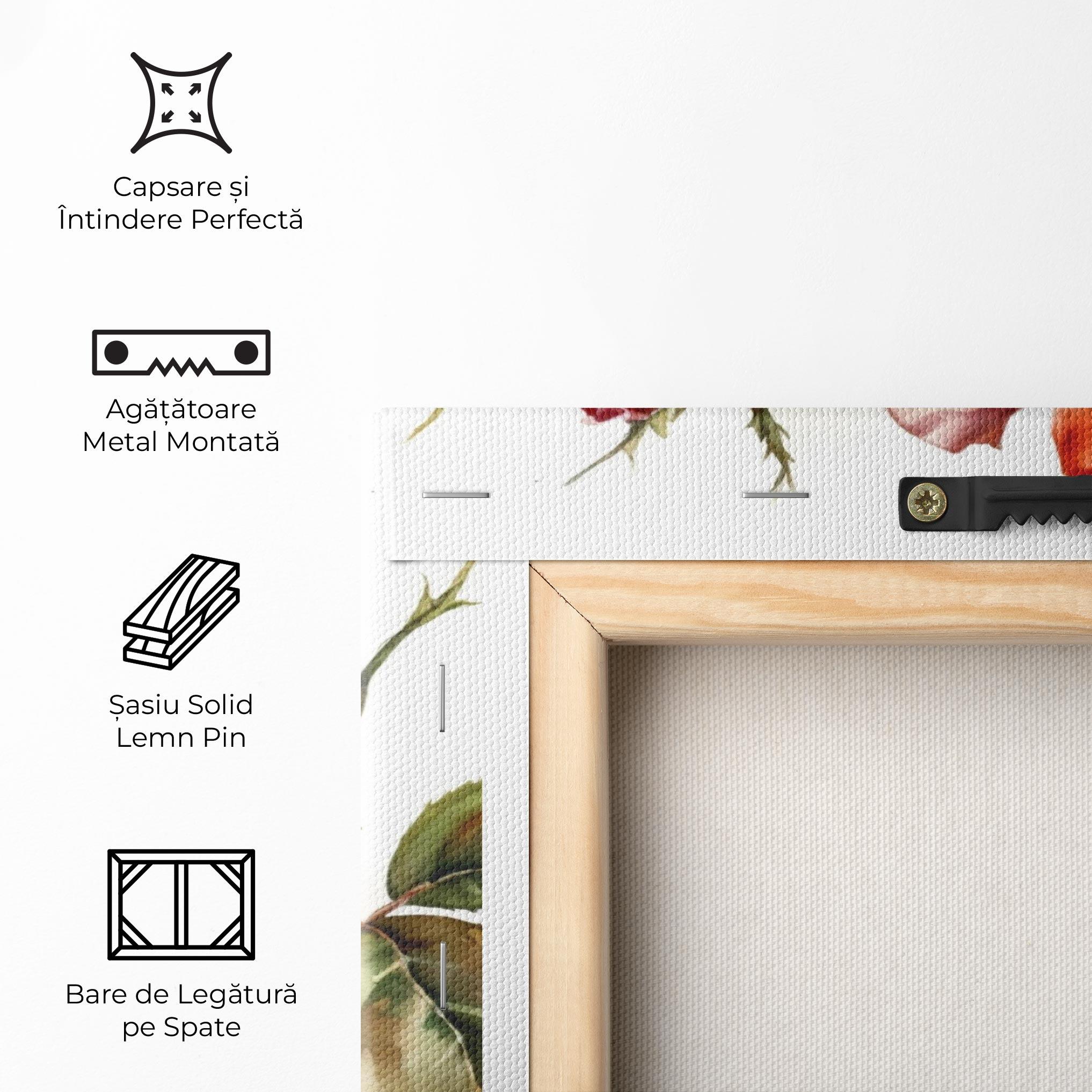 Tablou Canvas Big Rose Painted mockup 5