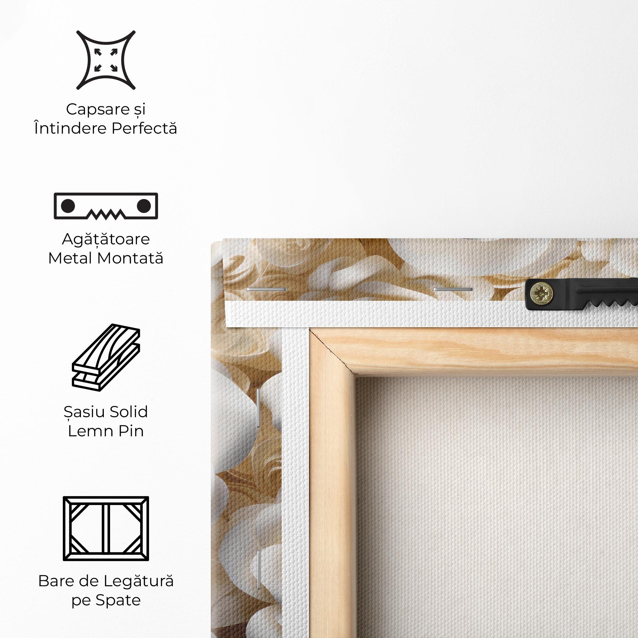 Tablou Canvas Cream Roses Wall mockup 5