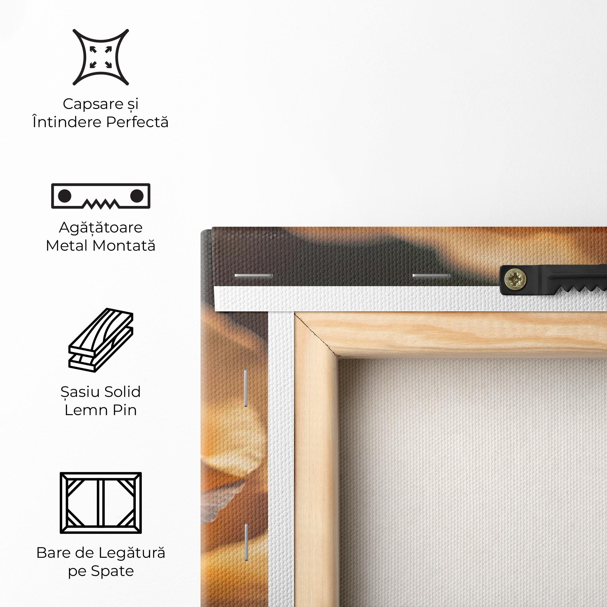 Tablou Canvas Light Orange Rose Close Up mockup 5