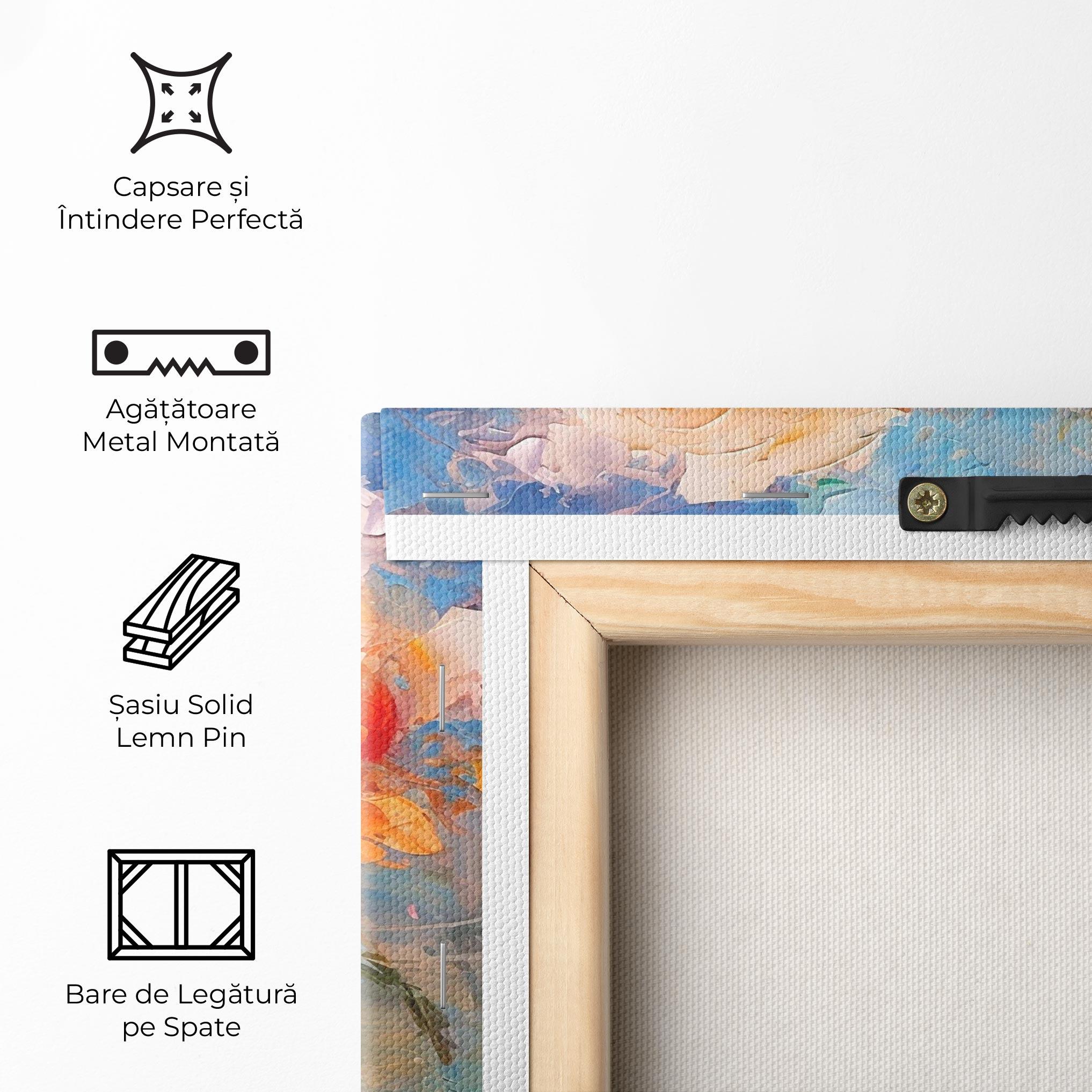 Tablou Canvas Light Orange Rose Painting mockup 5