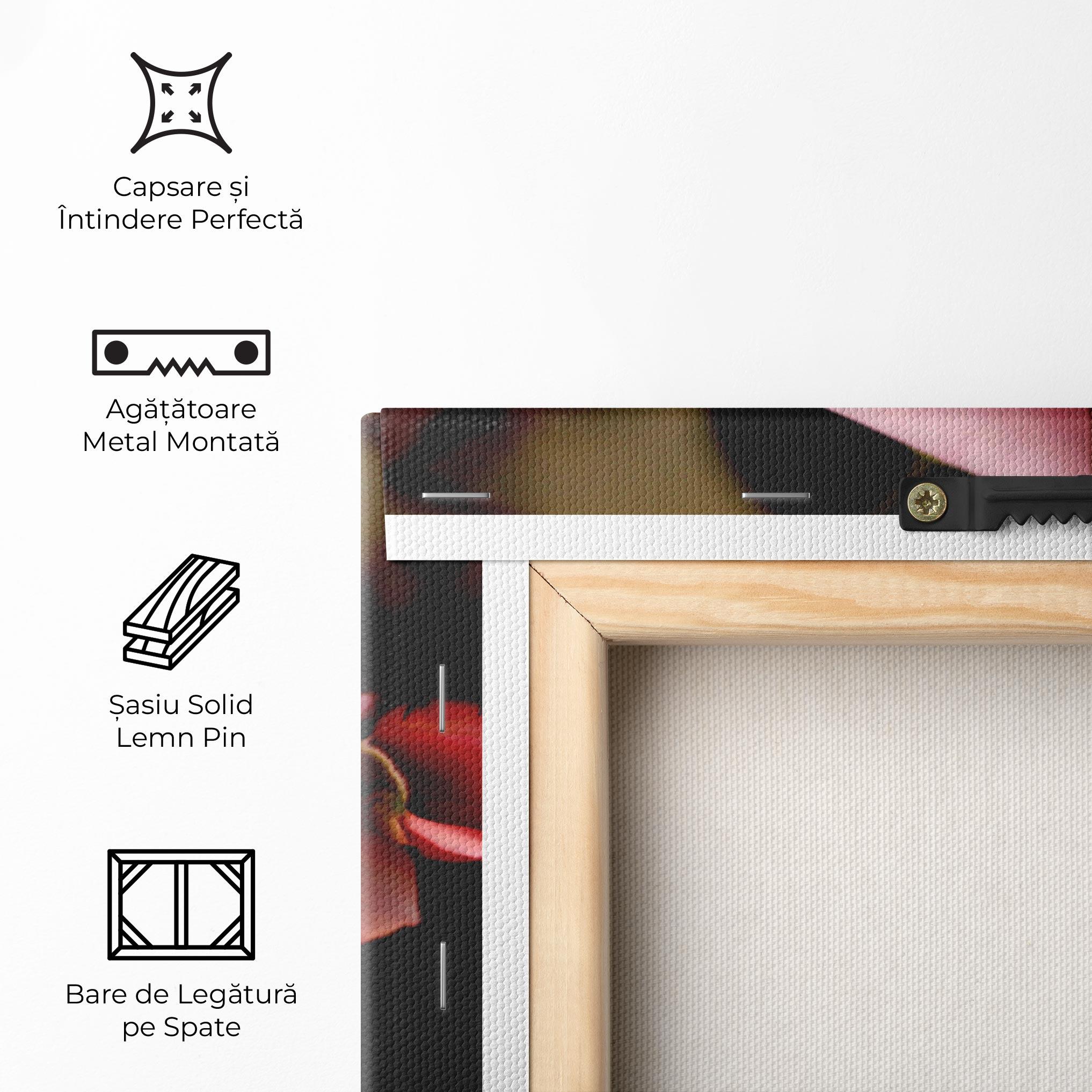 Tablou Canvas Opened Pink Rose mockup 5