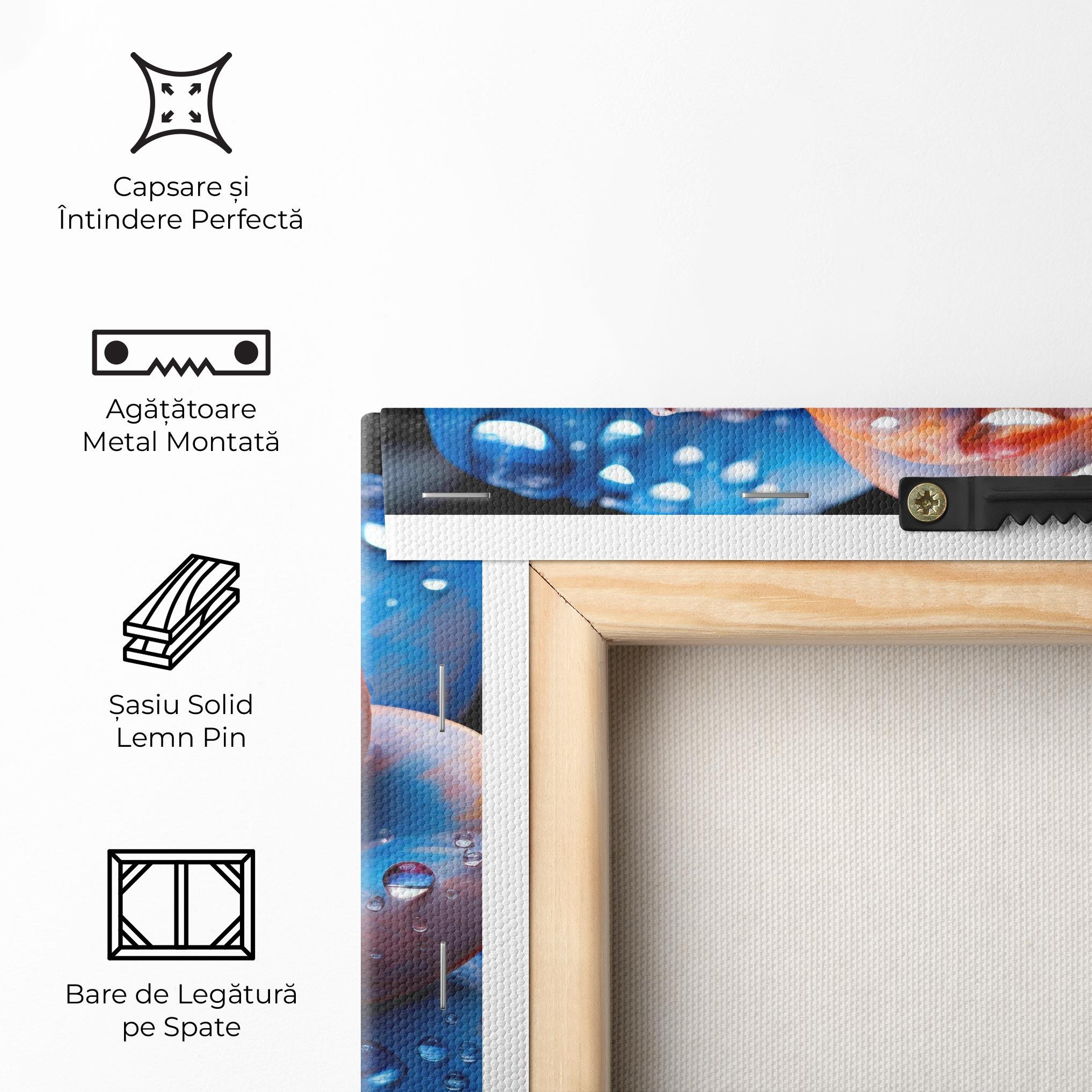 Tablou Canvas Orange Blue Rose mockup 5