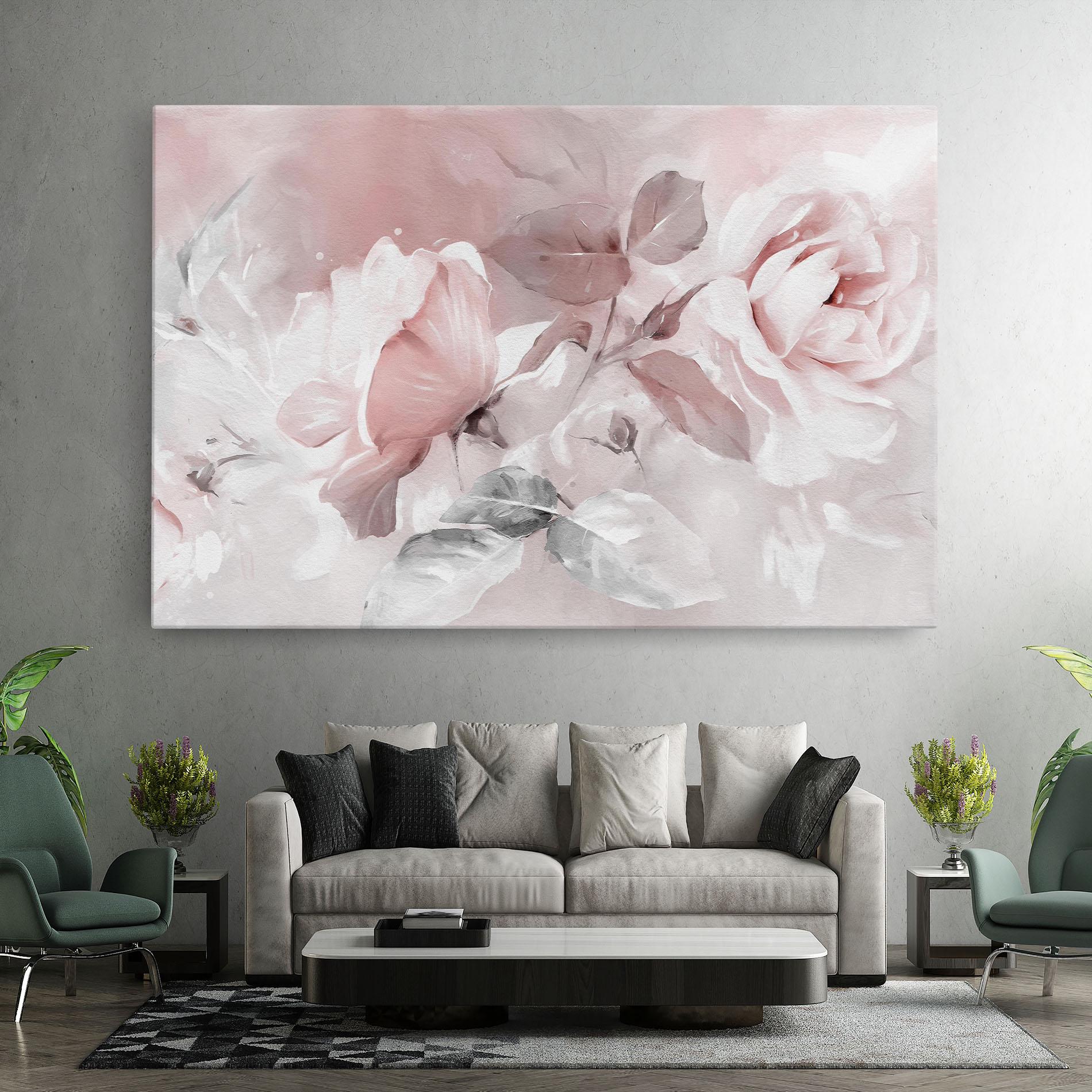 Tablou Canvas Abstract Pink Flowers mockup 7