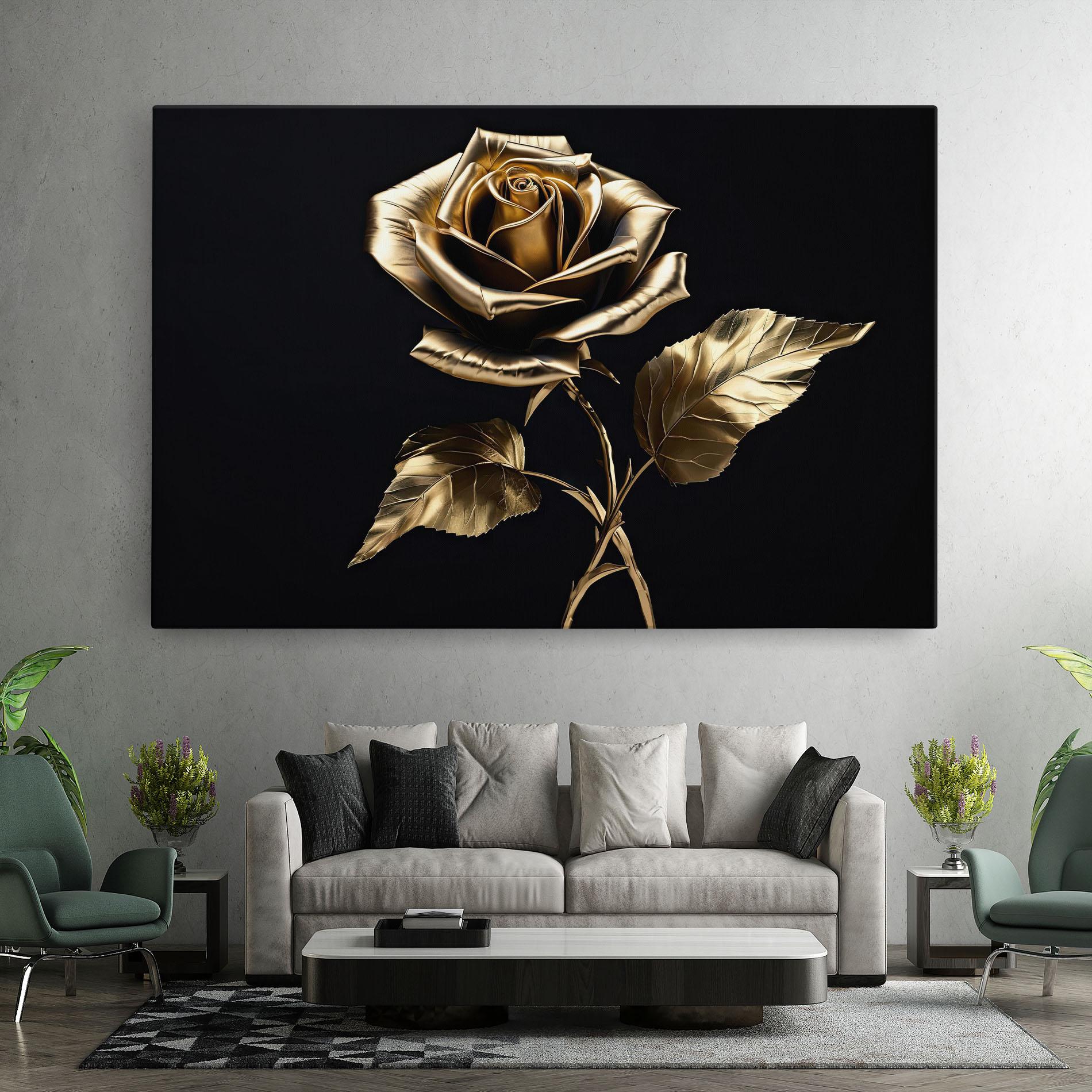 Tablou Canvas Beautiful Golden Rose mockup 7