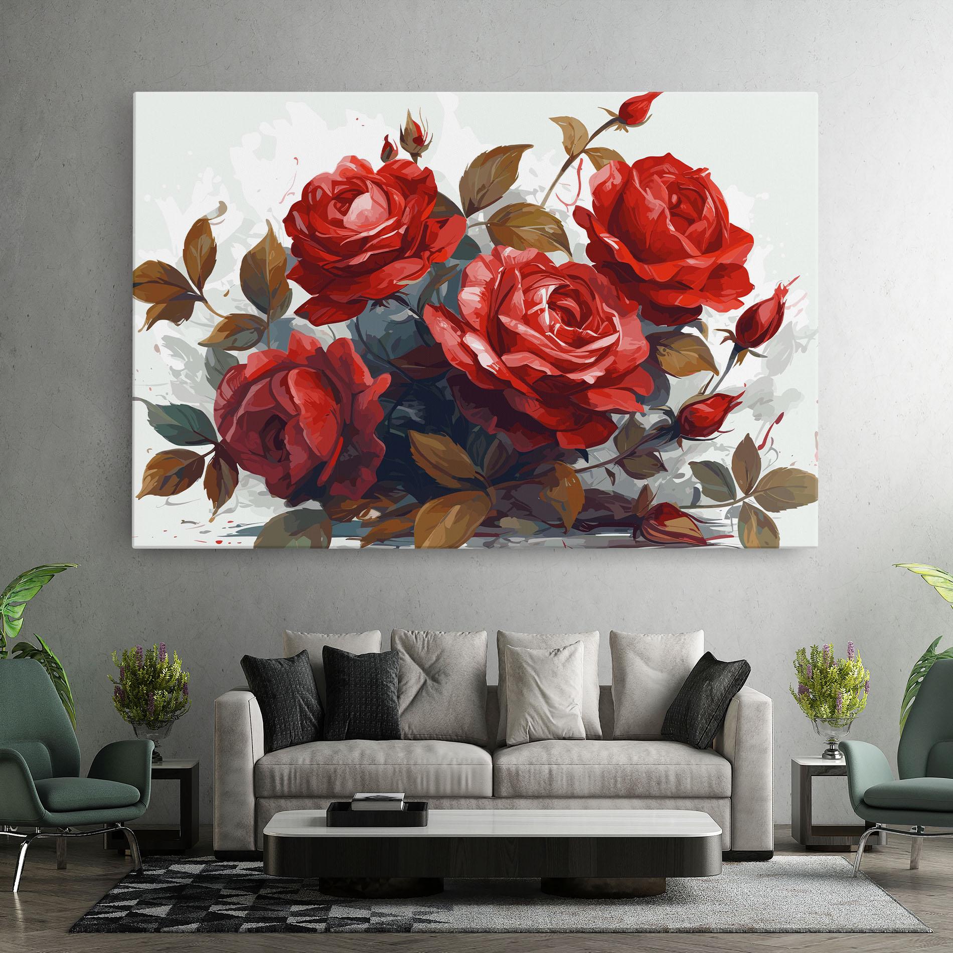 Tablou Canvas Beautiful Red Roses mockup 7