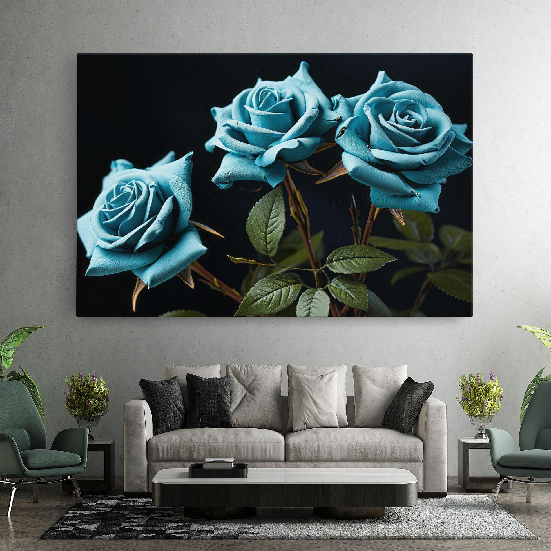 Tablou Canvas Blue Roses mockup 7