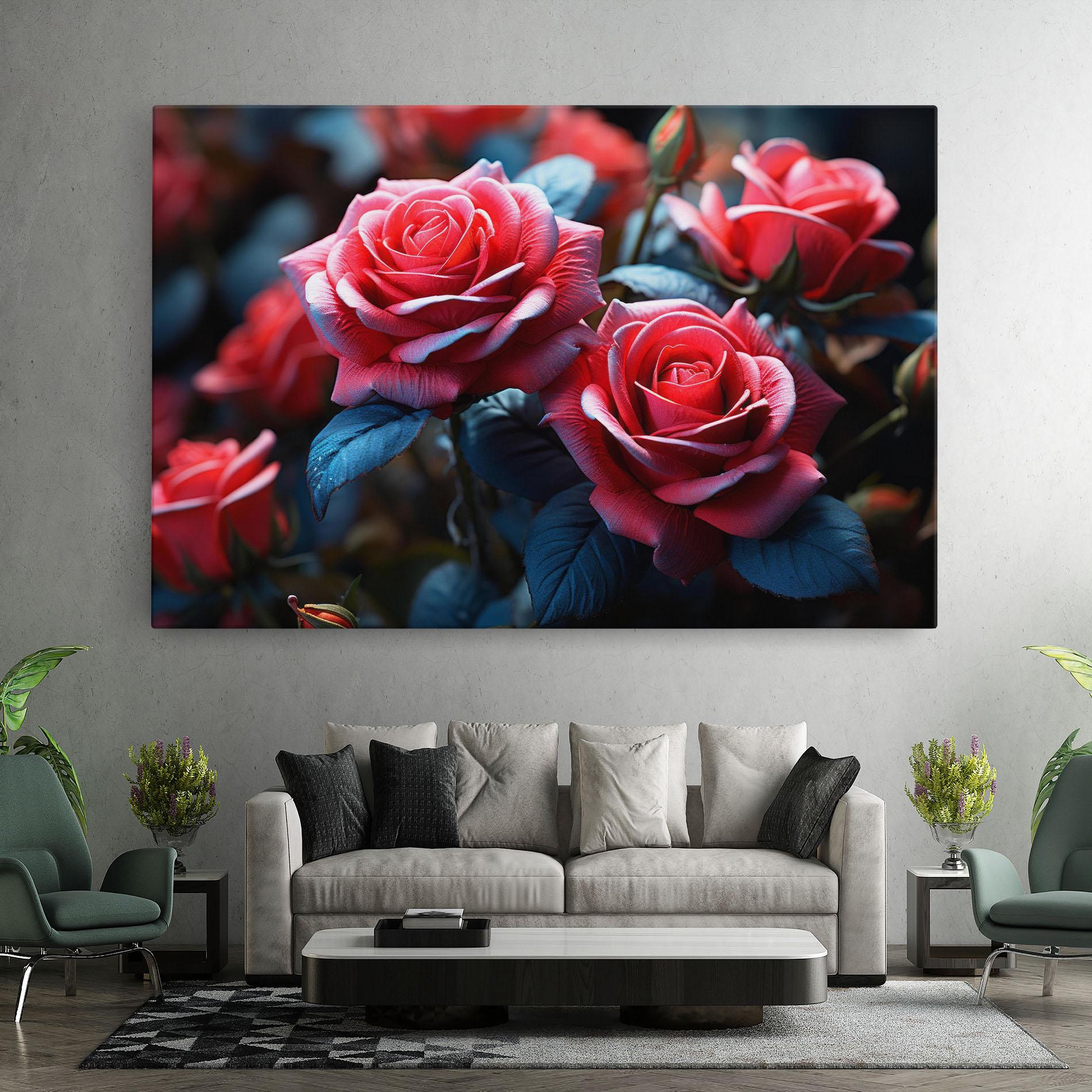 Tablou Canvas Dark Pink Rose mockup 7