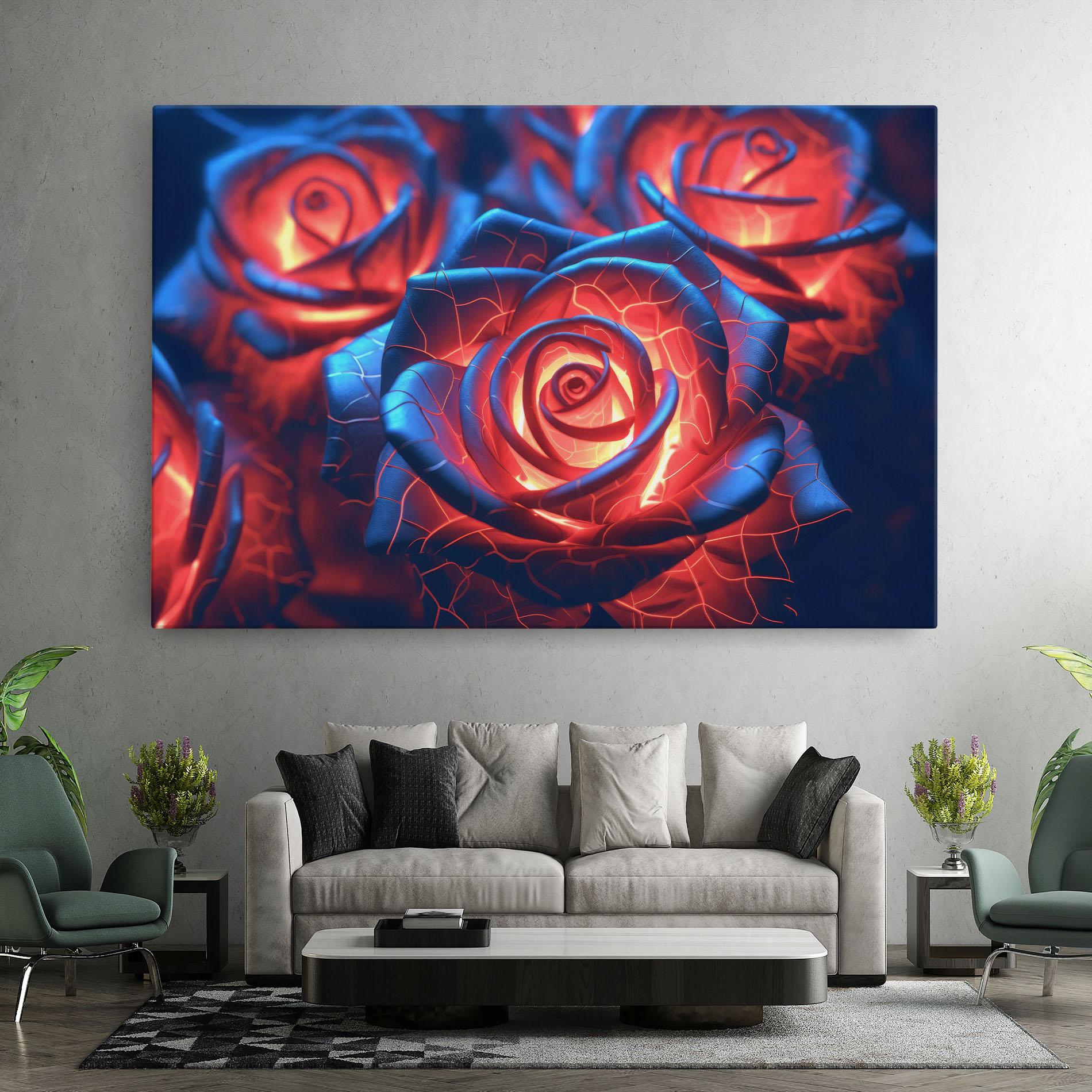Tablou Canvas Glowing Roses mockup 7
