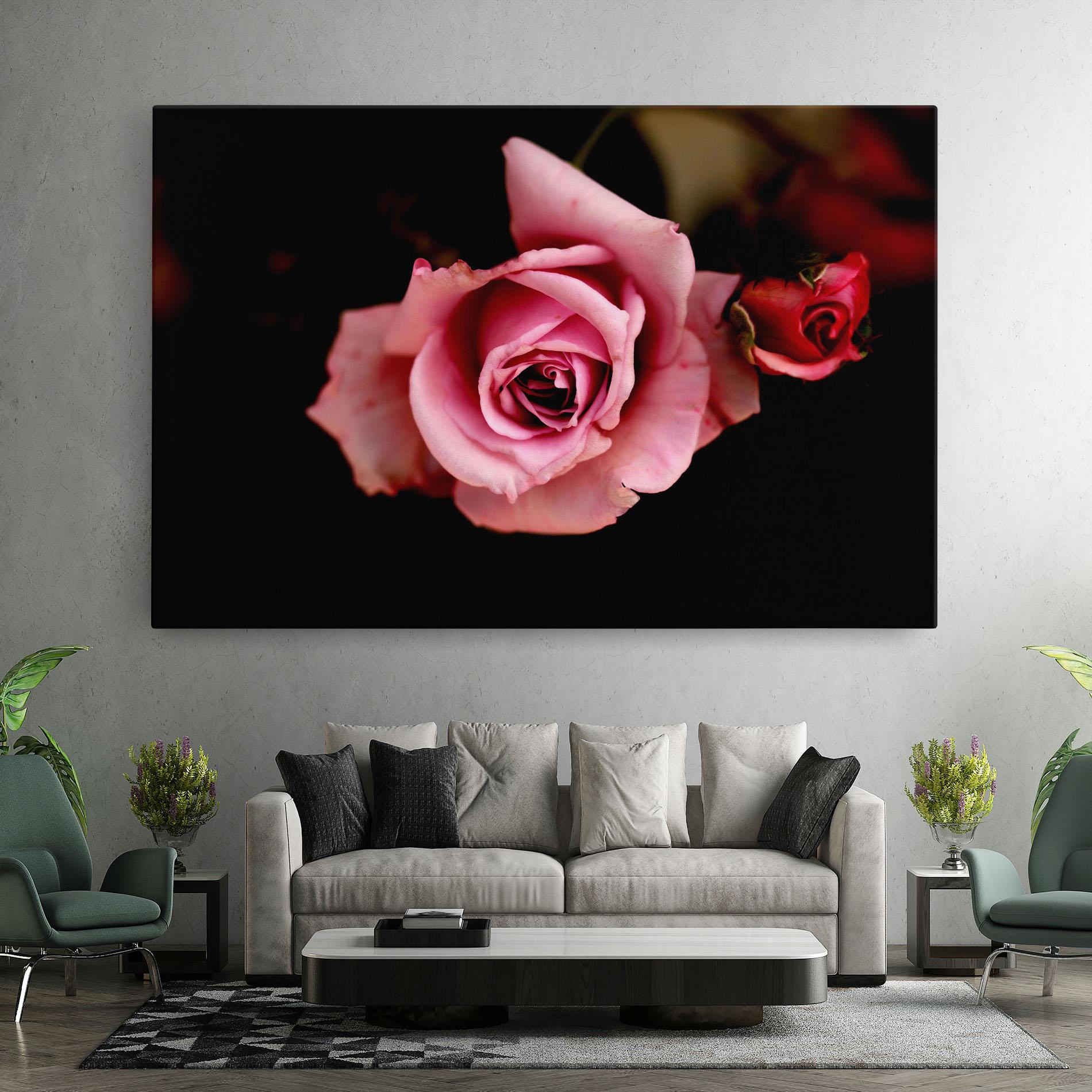 Tablou Canvas Opened Pink Rose mockup 7
