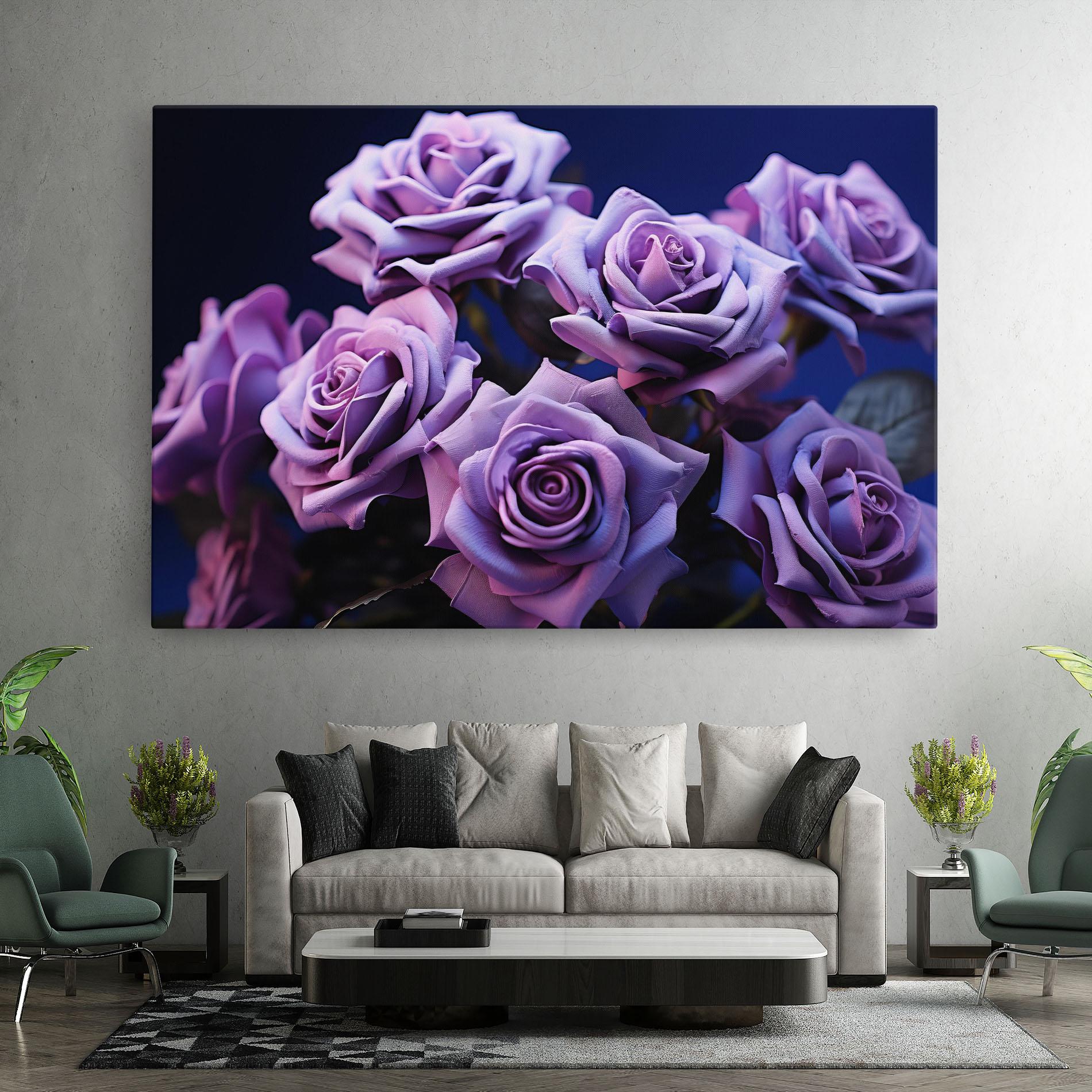 Tablou Canvas Pastel Purple Rose mockup 7