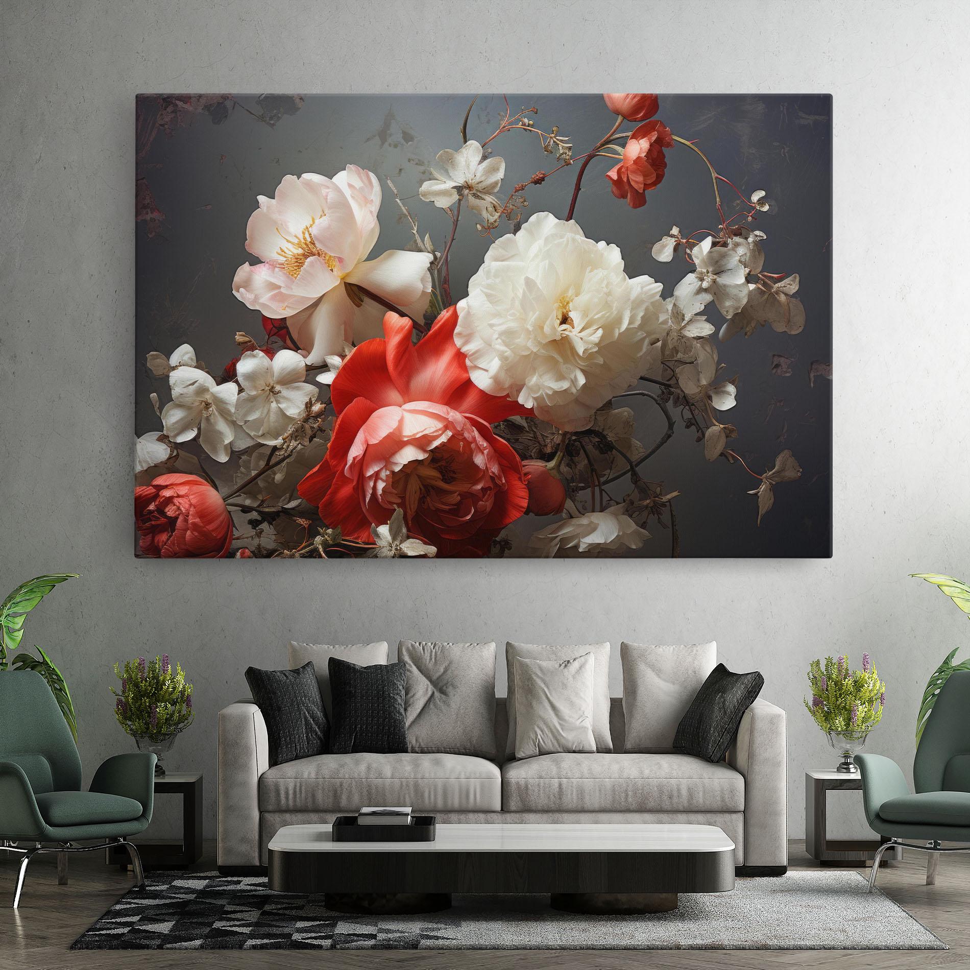 Tablou Canvas White Red Roses mockup 7