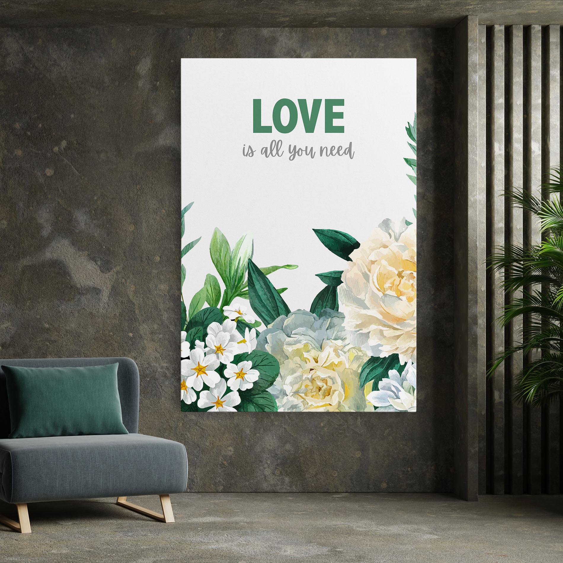 Tablou Canvas Green Rose Love mockup 7