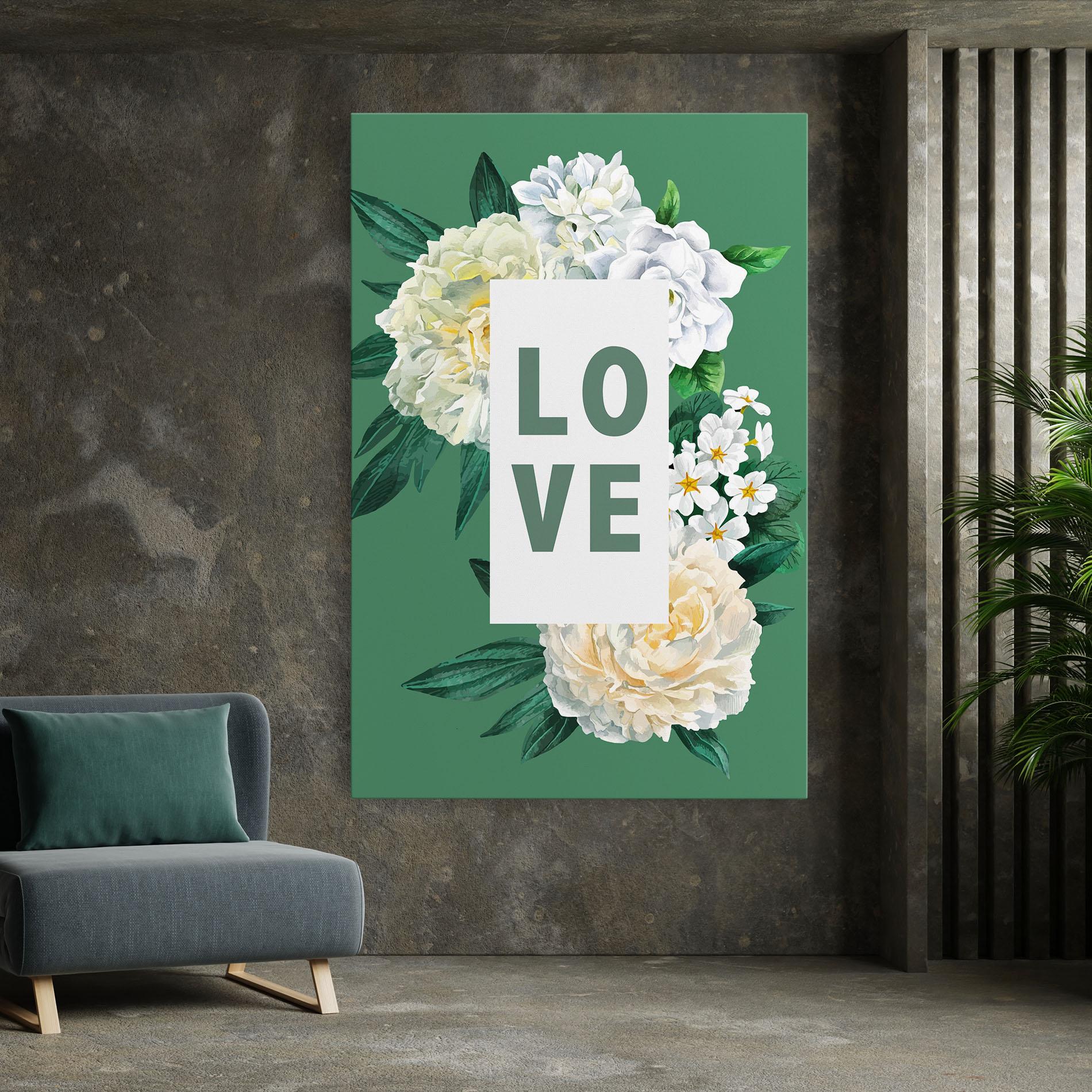 Tablou Canvas Love Green Rose mockup 7