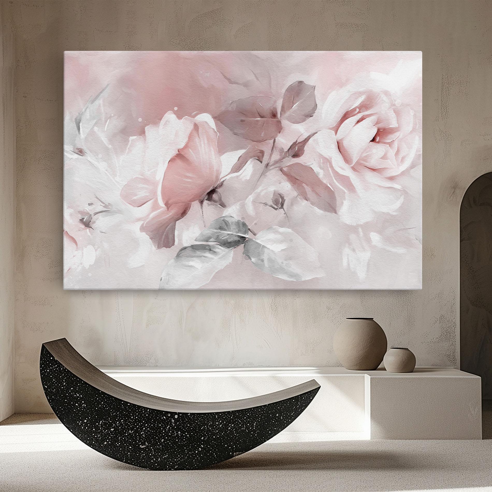 Tablou Canvas Abstract Pink Flowers mockup 8