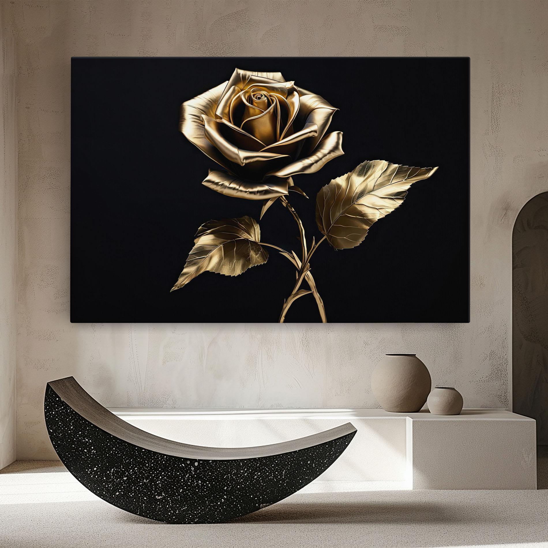 Tablou Canvas Beautiful Golden Rose mockup 8