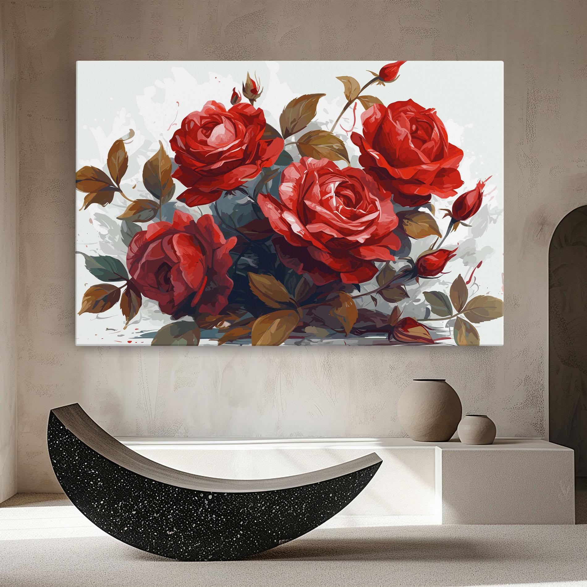 Tablou Canvas Beautiful Red Roses mockup 8