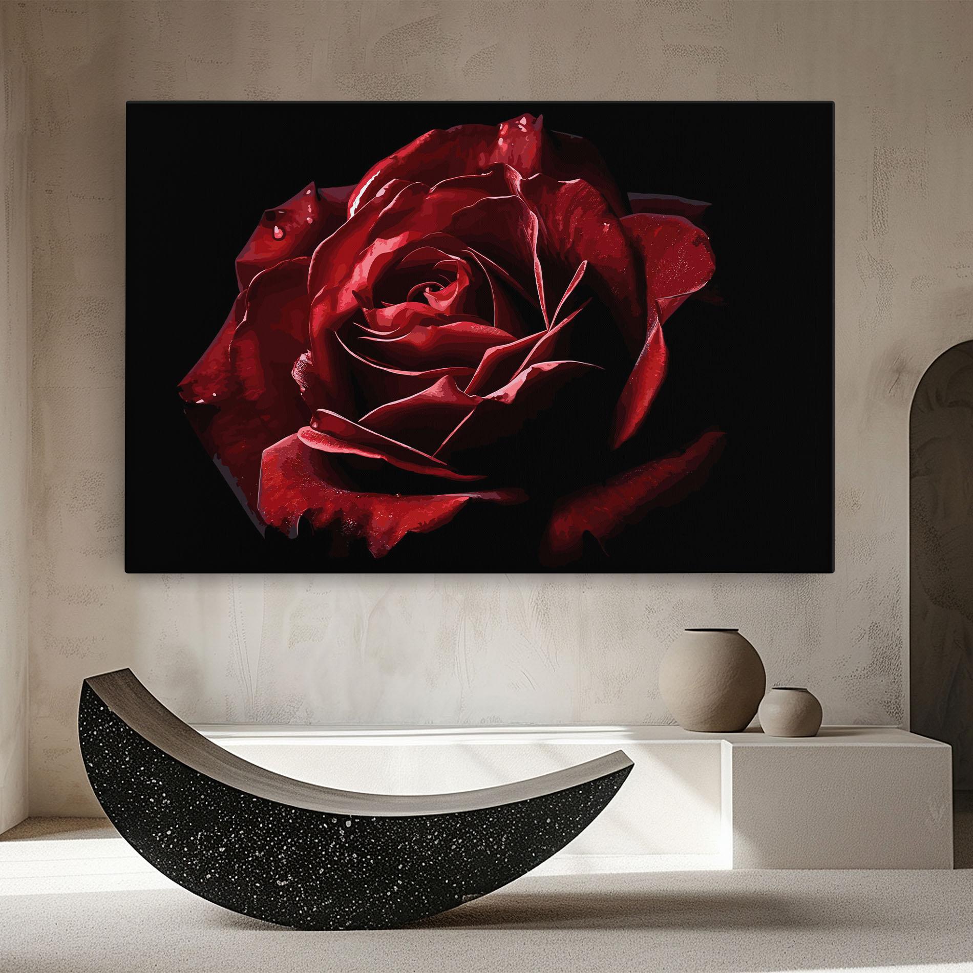 Tablou Canvas Big Red Rose mockup 8