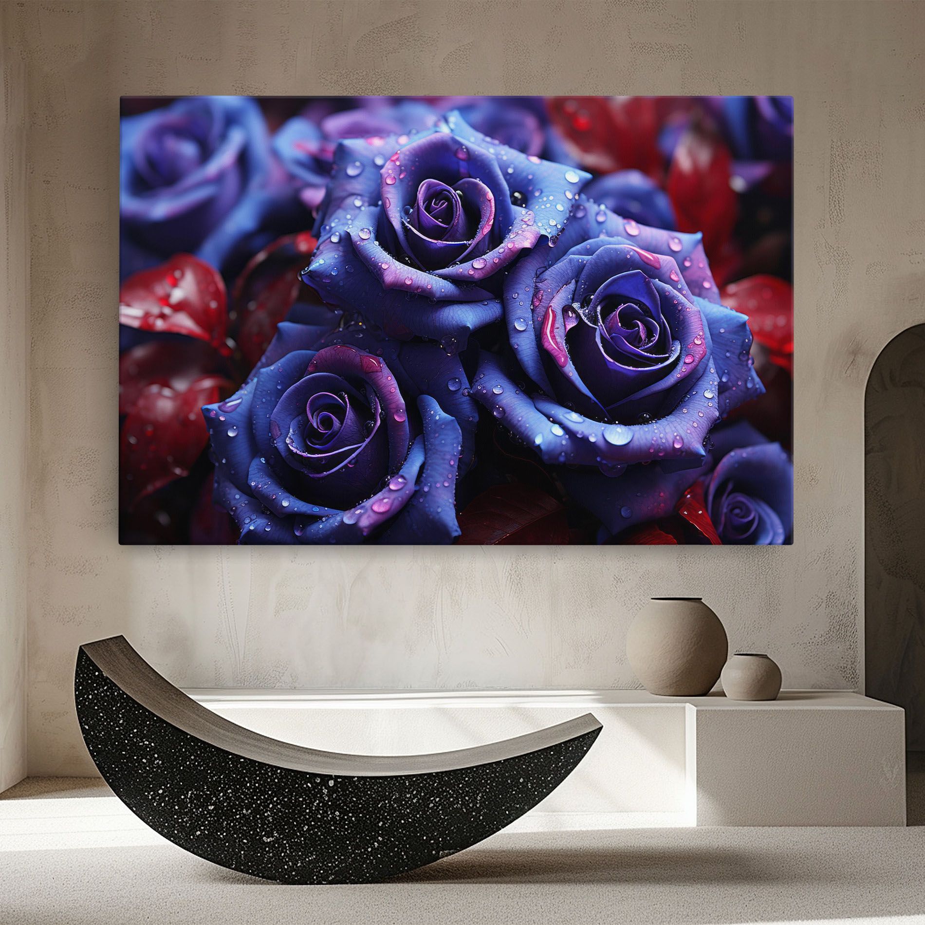 Blue Purple Rose mockup 8