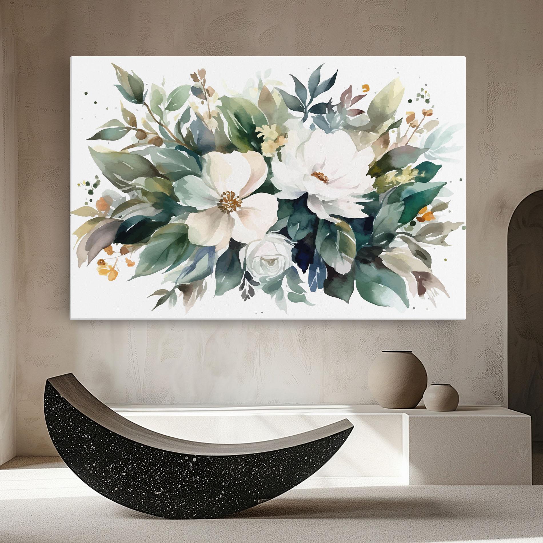 Tablou Canvas White Rose Paint mockup 8