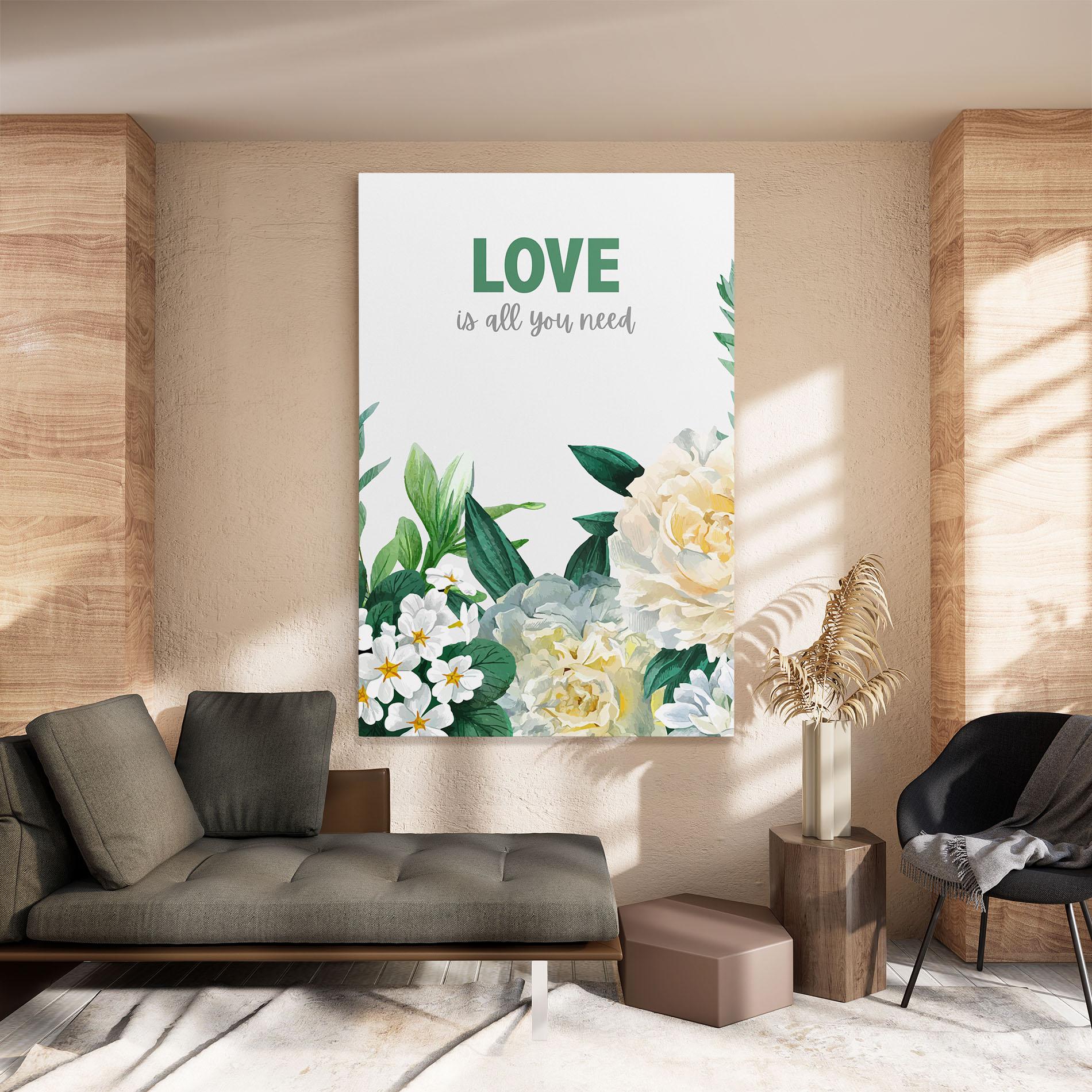 Tablou Canvas Green Rose Love mockup 8