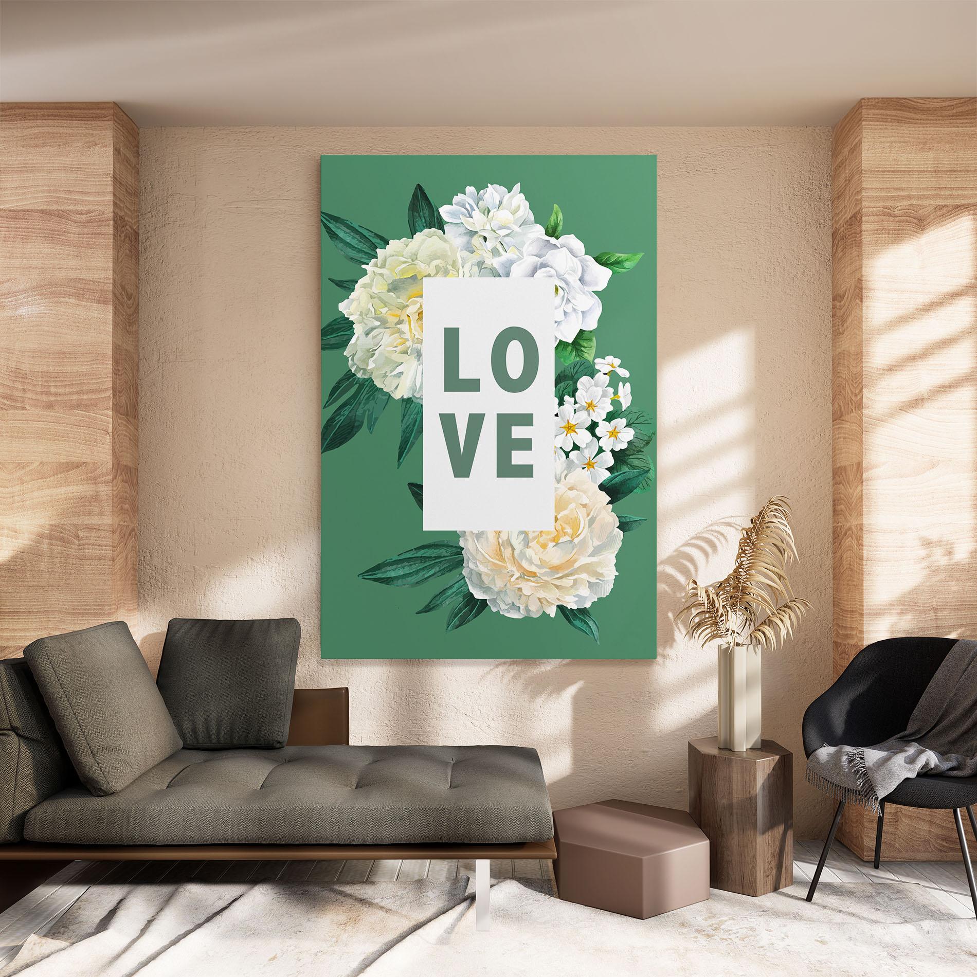 Tablou Canvas Love Green Rose mockup 8