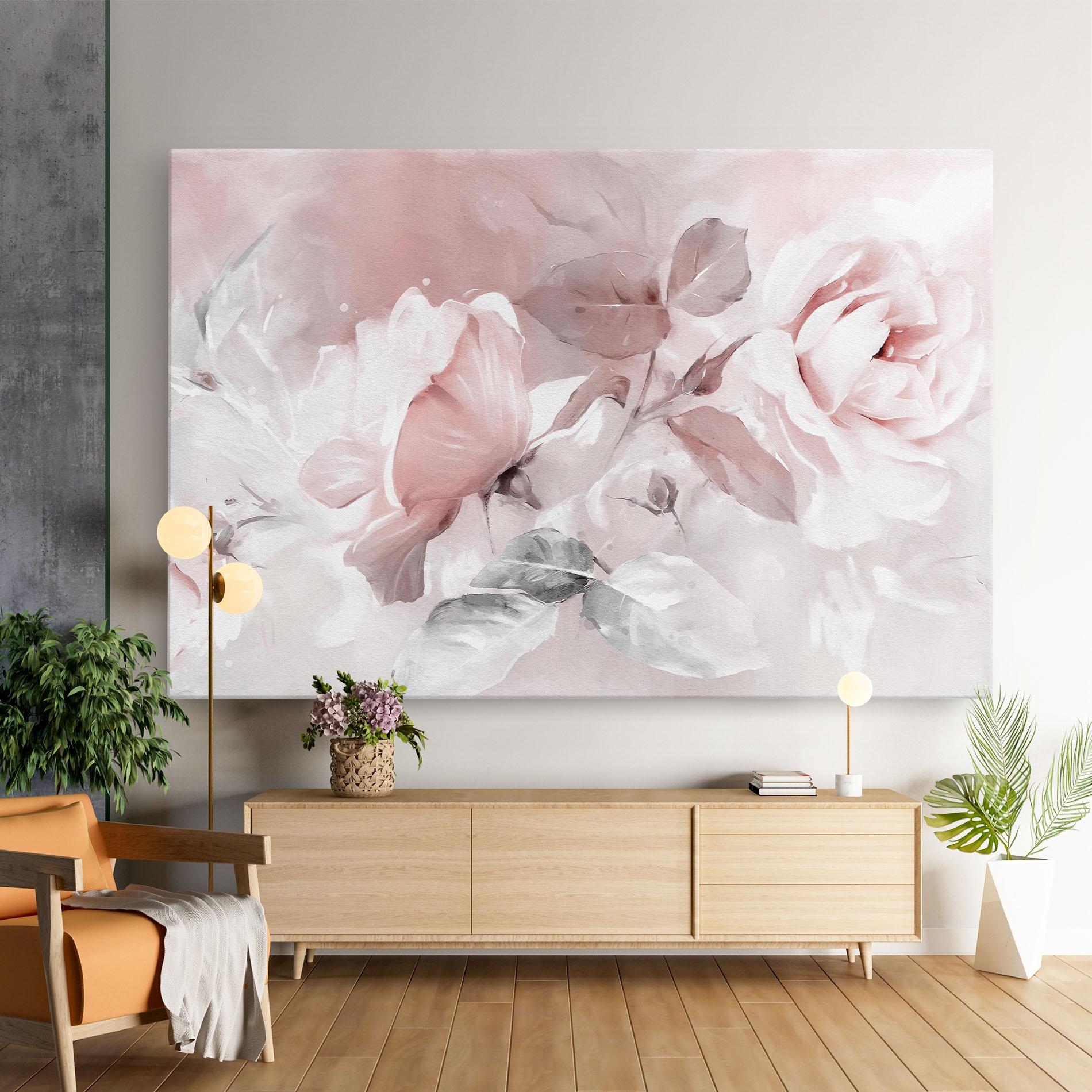 Tablou Canvas Abstract Pink Flowers mockup 9