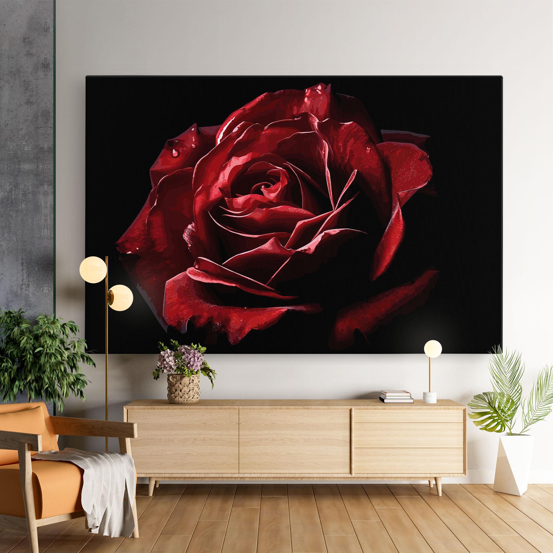 Tablou Canvas Big Red Rose mockup 9