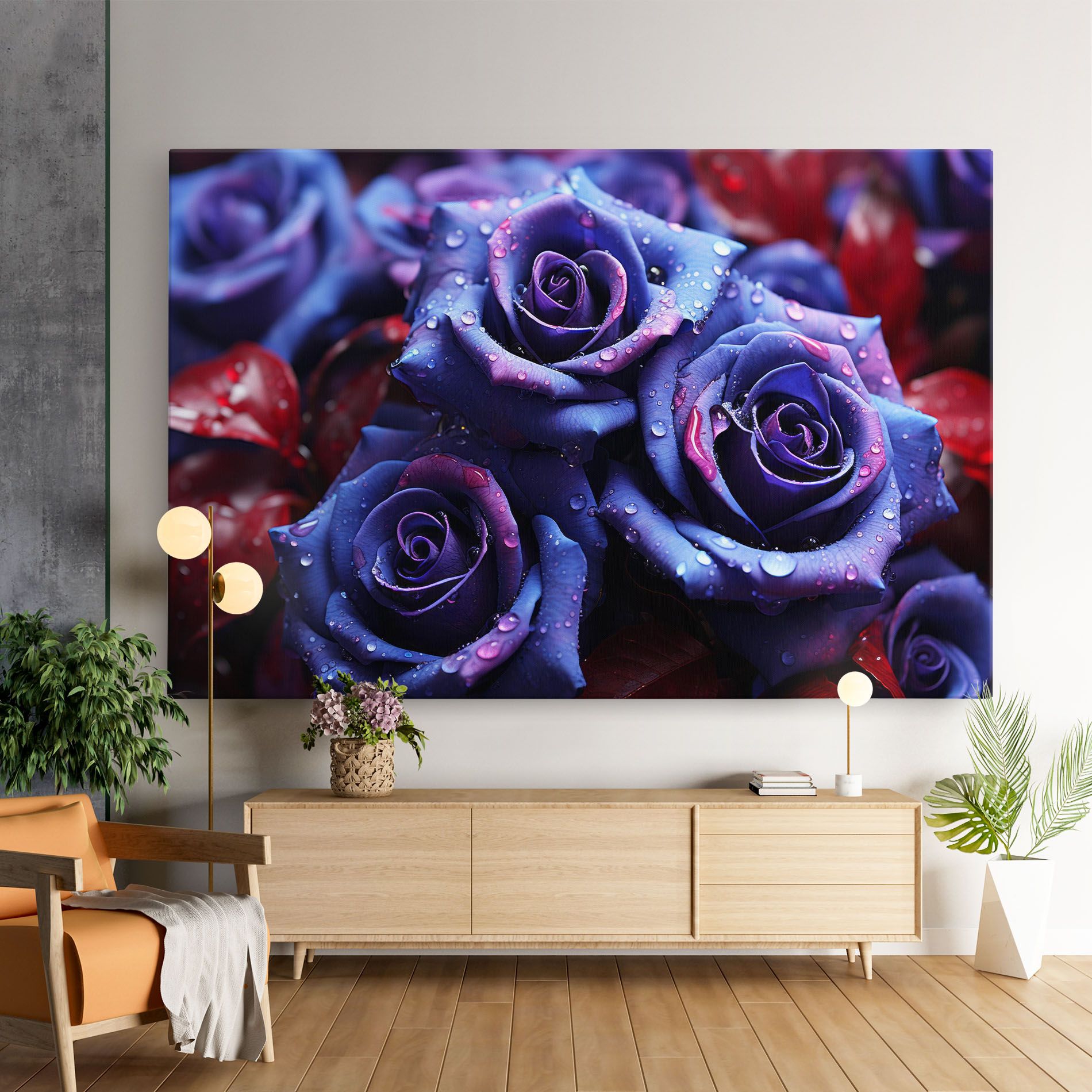 Blue Purple Rose mockup 9