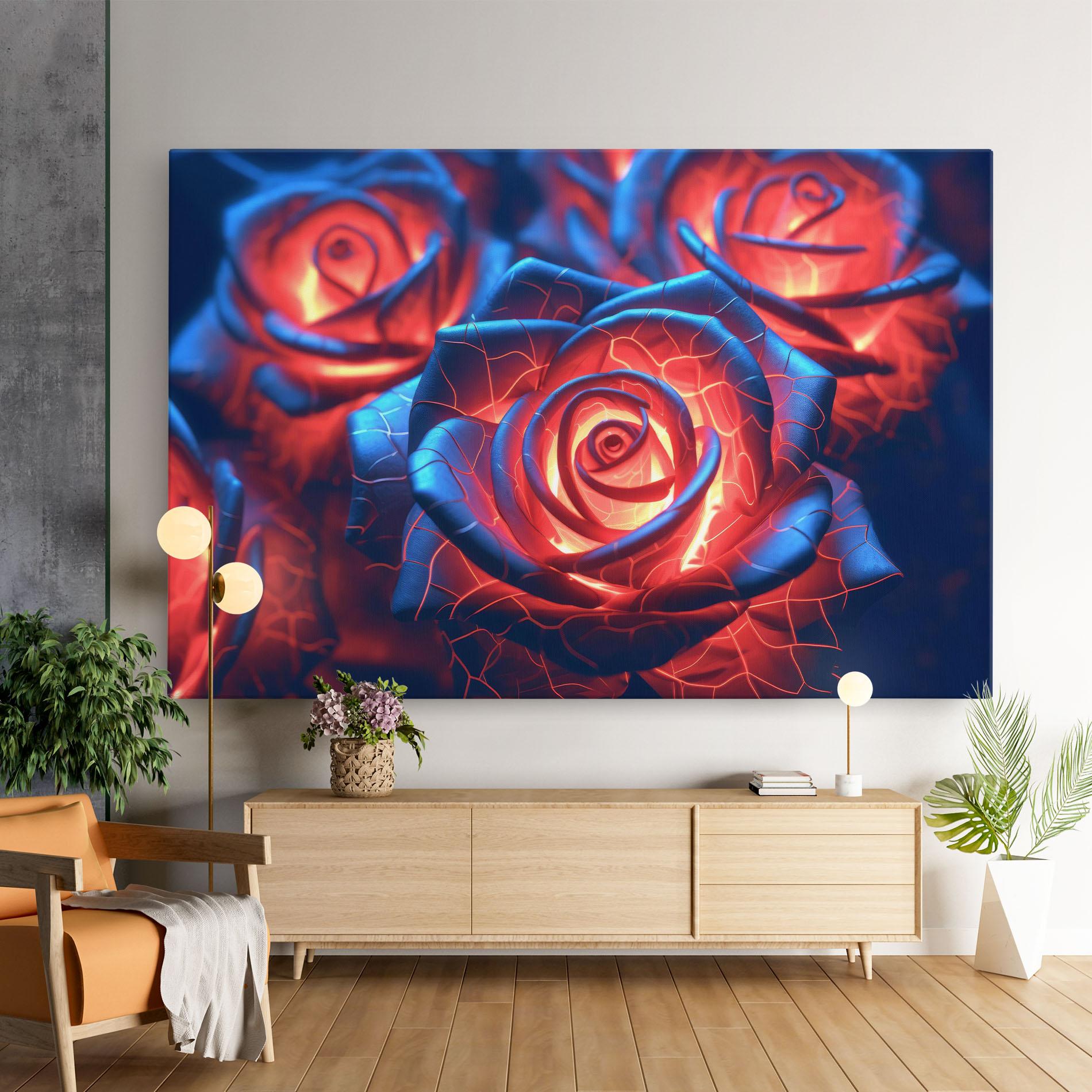 Tablou Canvas Glowing Roses mockup 9