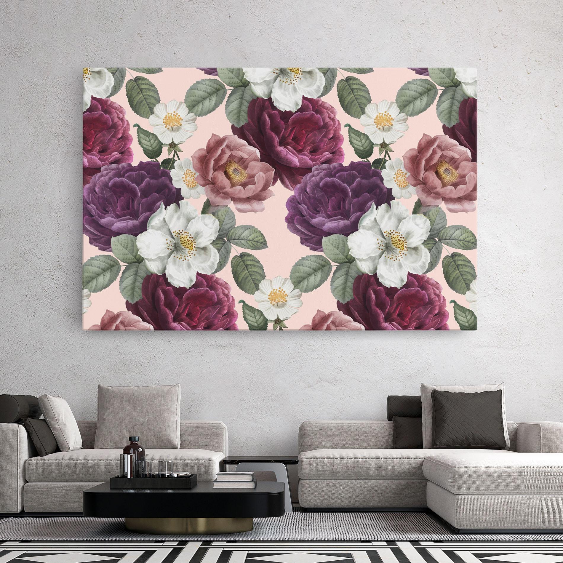 Tablou Canvas Amestec Flori mockup 2