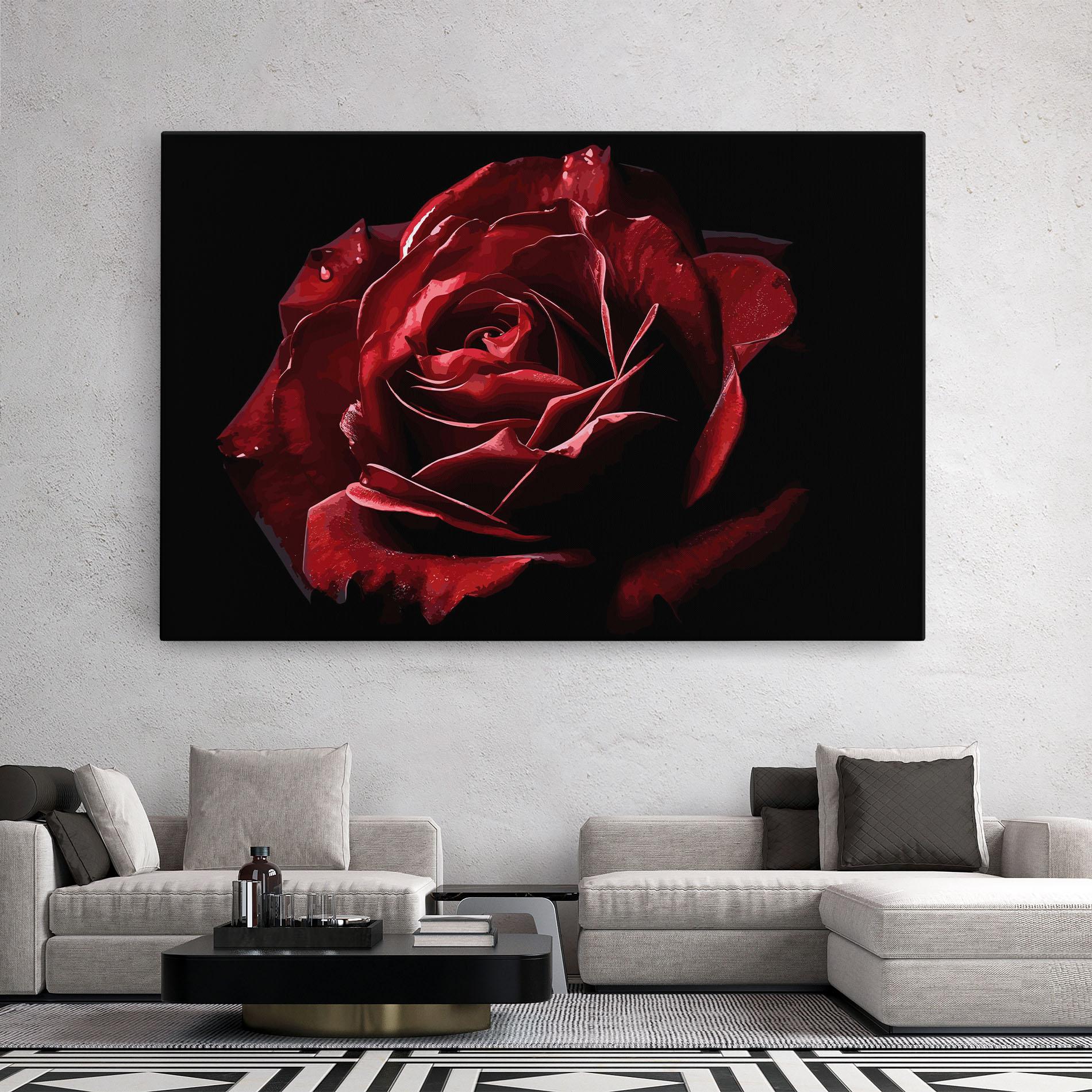 Tablou Canvas Big Red Rose mockup 2
